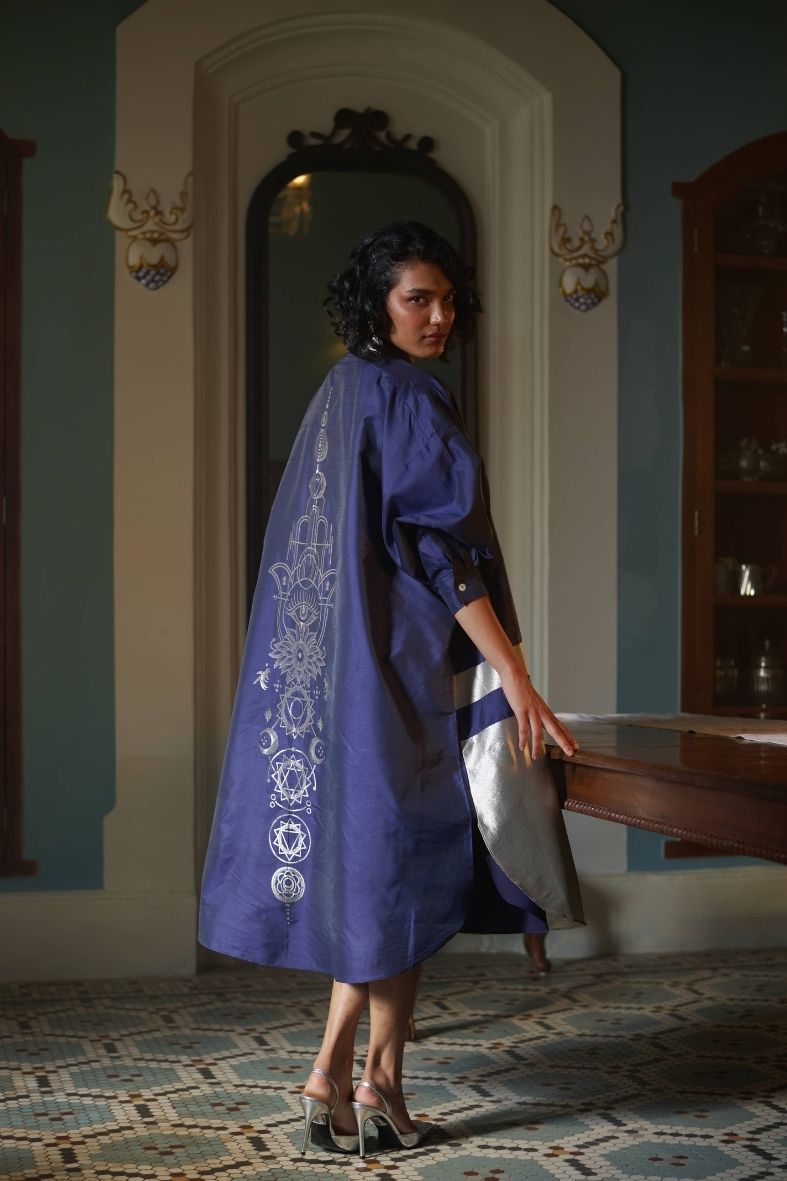 Siddha Dress in Dark Blue