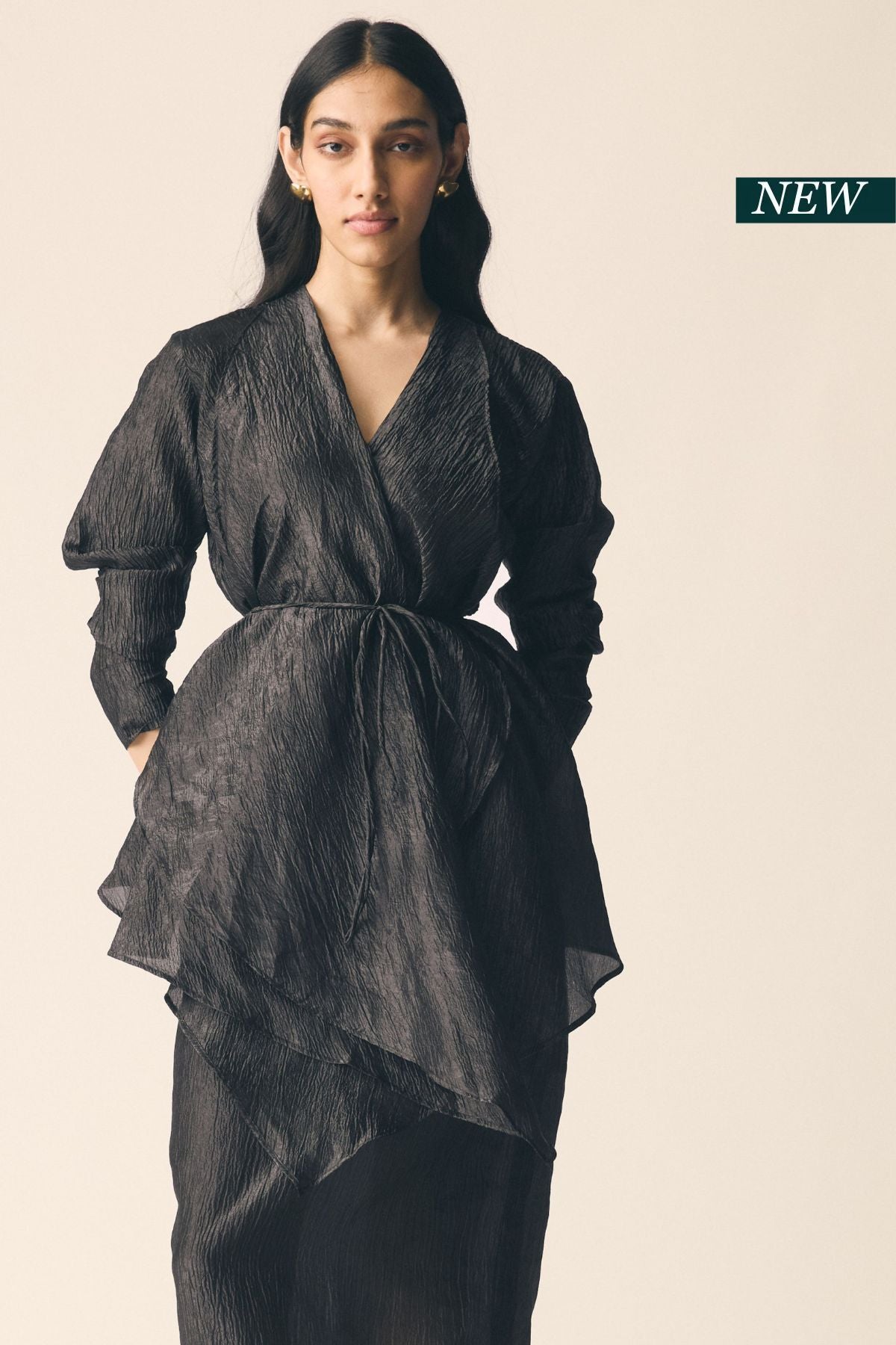 Saanjh Set in Black Organza