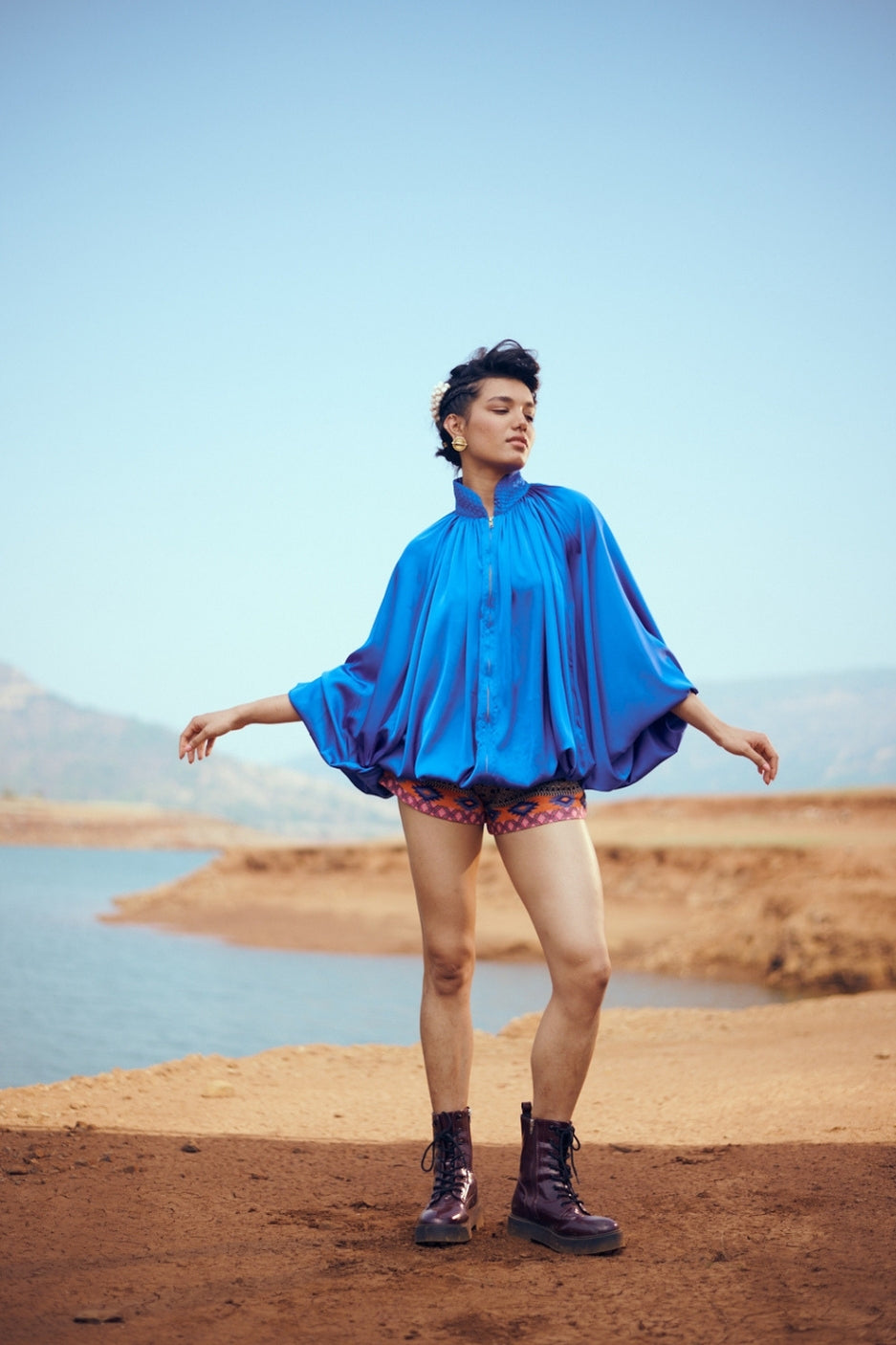 The Float Top in Bright Blue