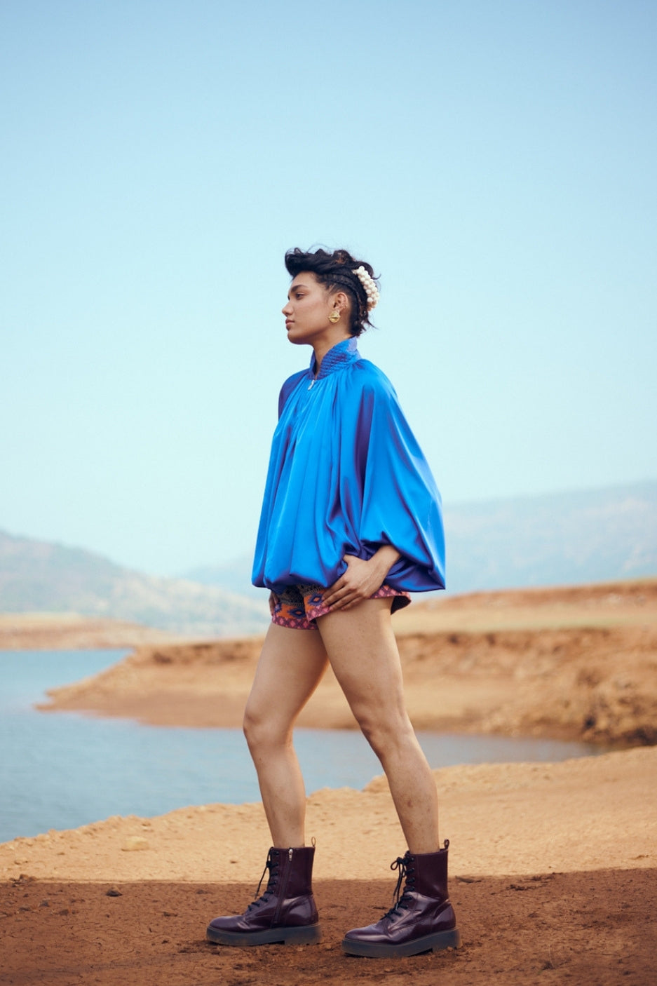 The Float Top in Bright Blue