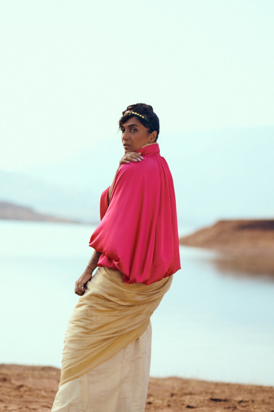 The Float Top in Fuchsia Pink