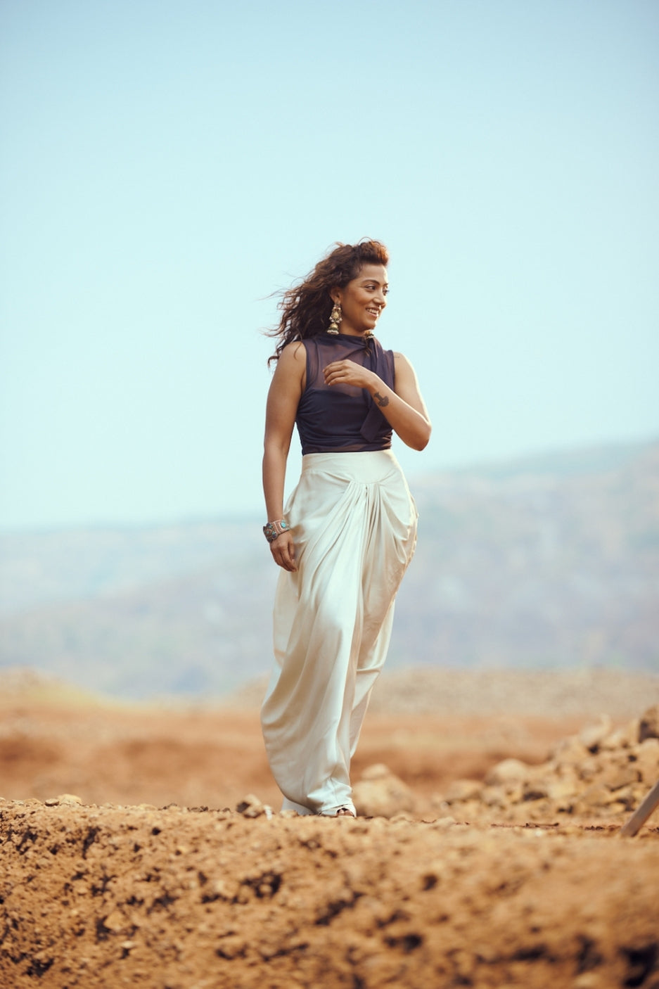 Dhaara Skirt in Mint Green
