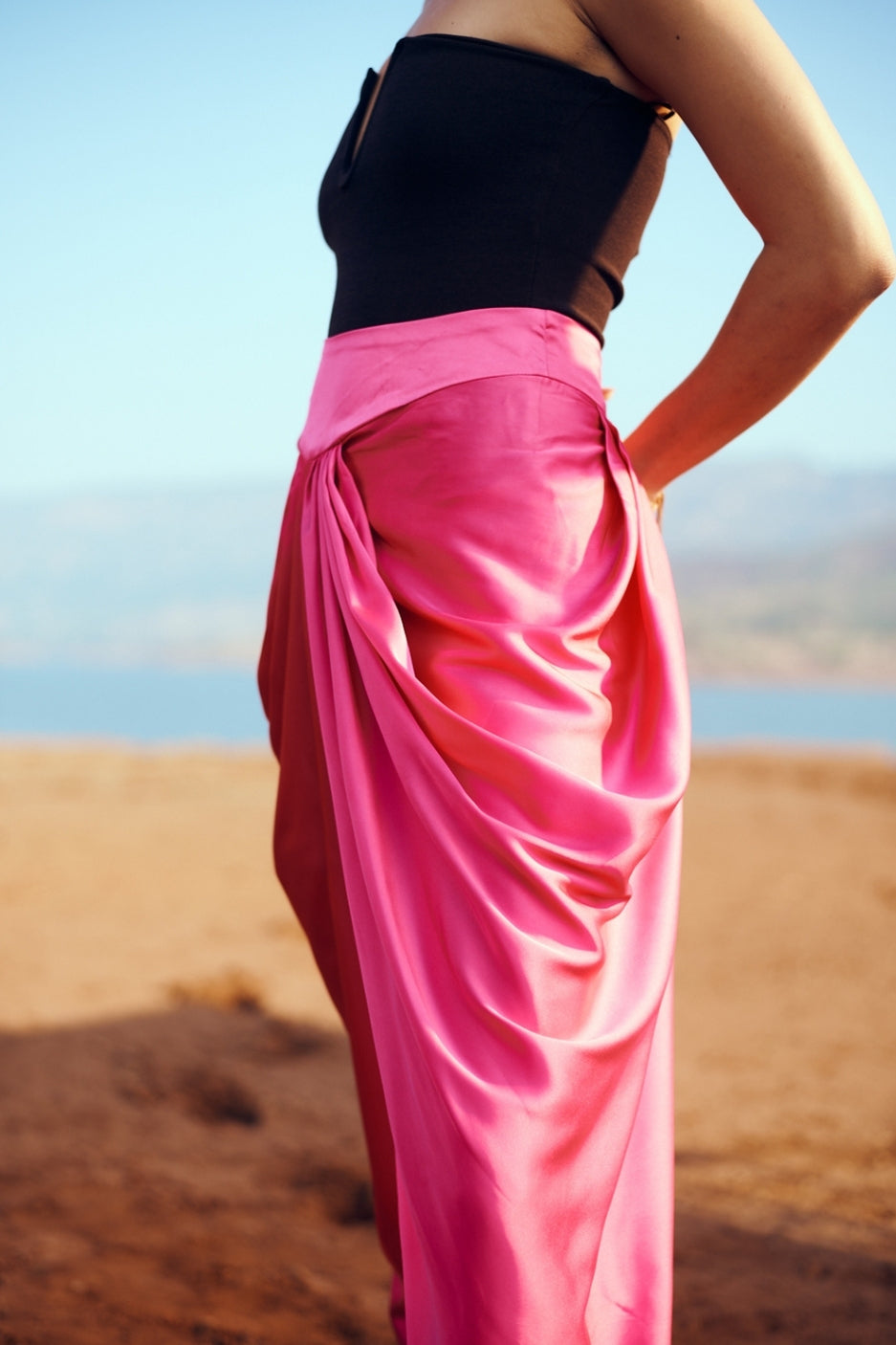 Dhaara Skirt in Fuchsia Pink