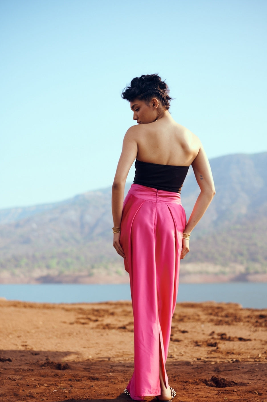 Dhaara Skirt in Fuchsia Pink