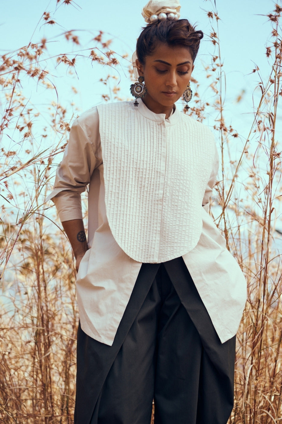 Tux Shirt In Light Grey