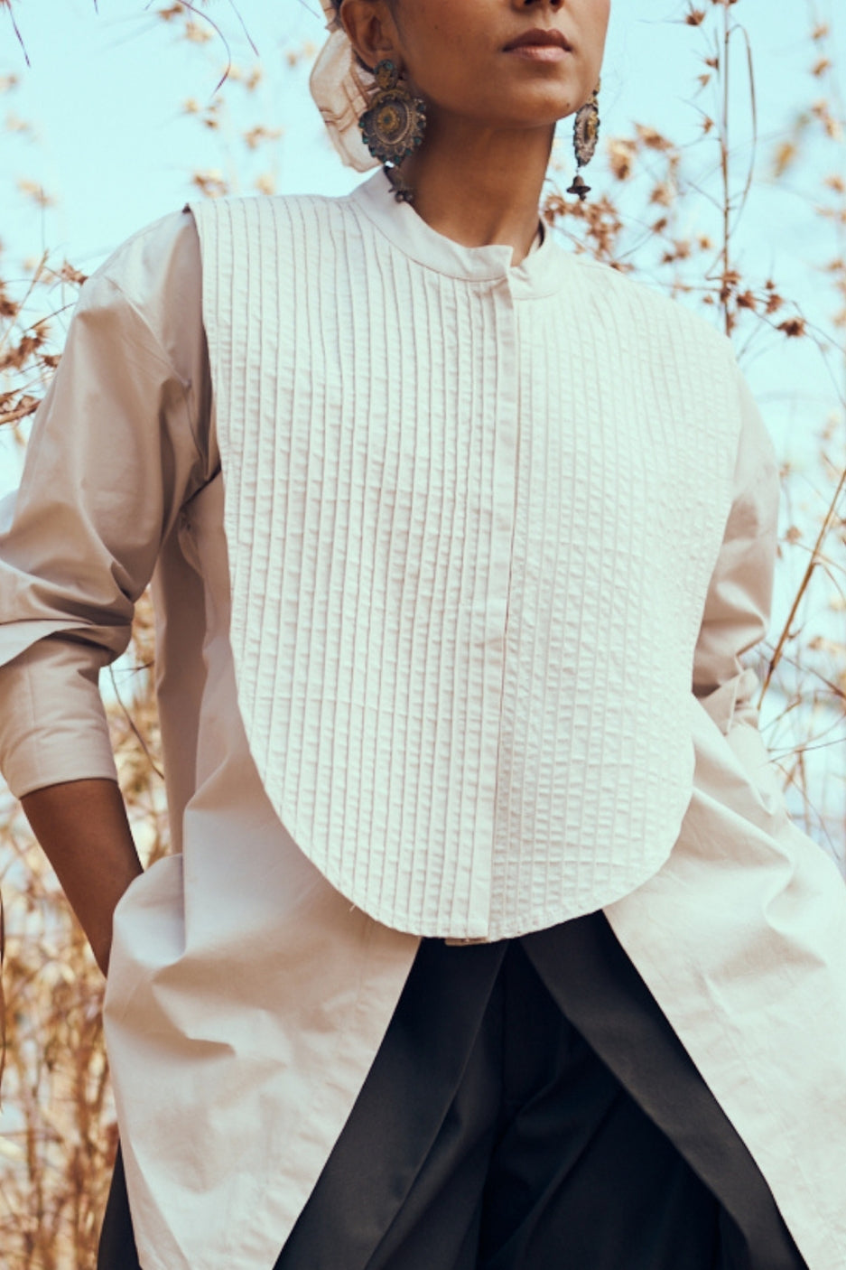 Tux Shirt In Light Grey