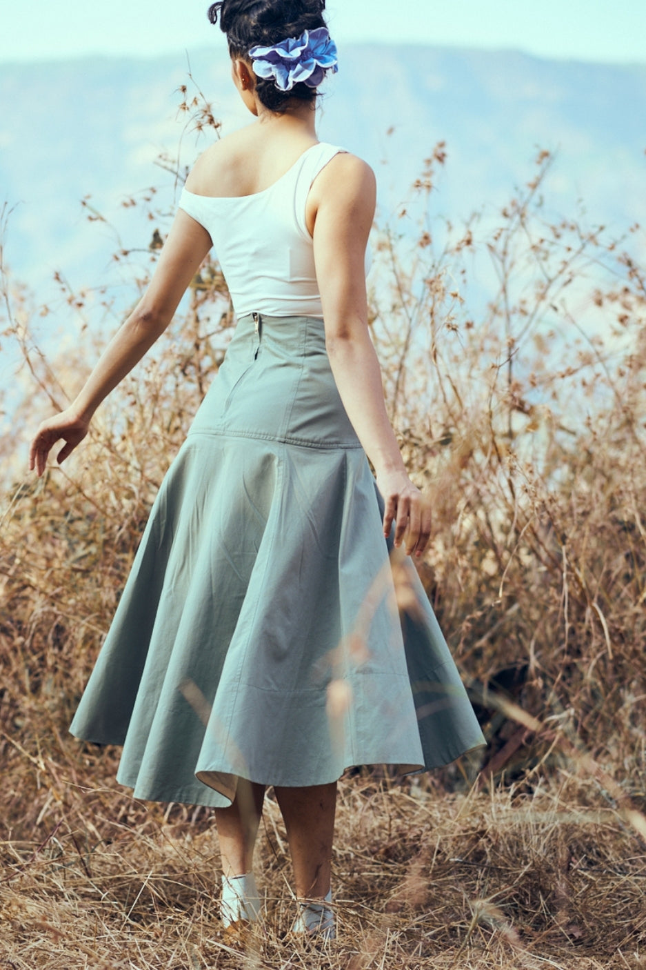 Halo Skirt in Sage Green