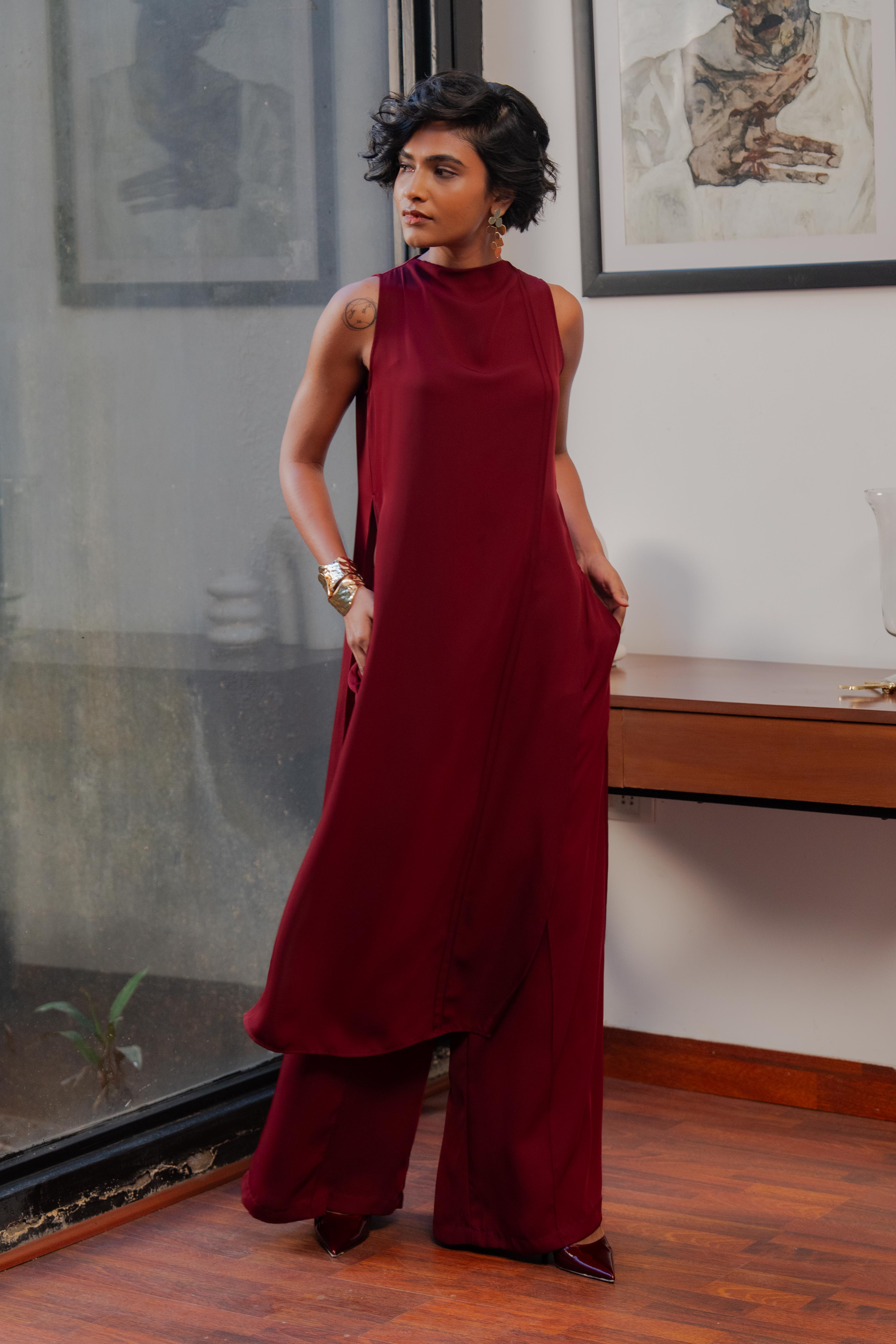 Cora Set in Burgundy