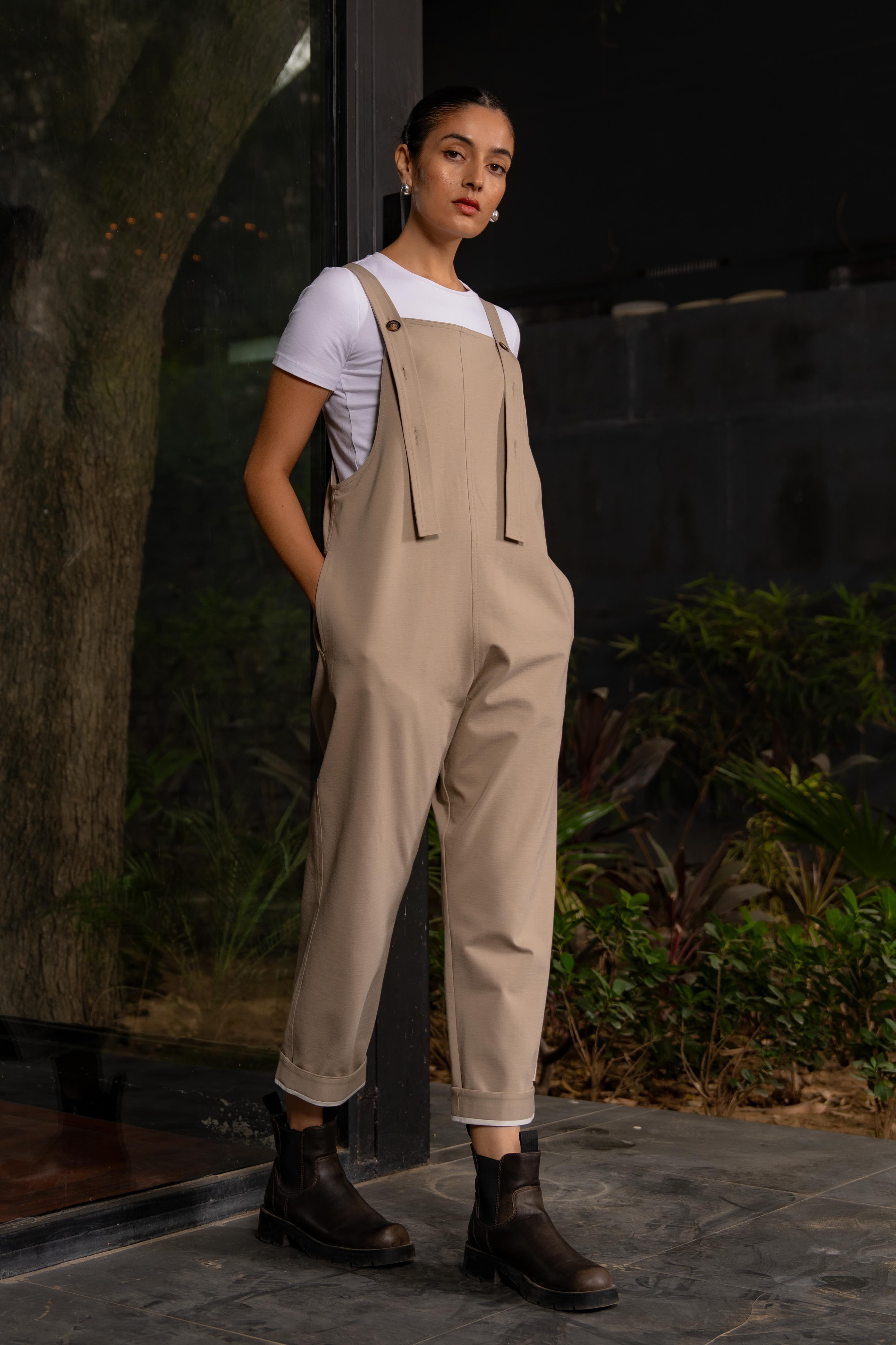 Pitari Overalls in Tan