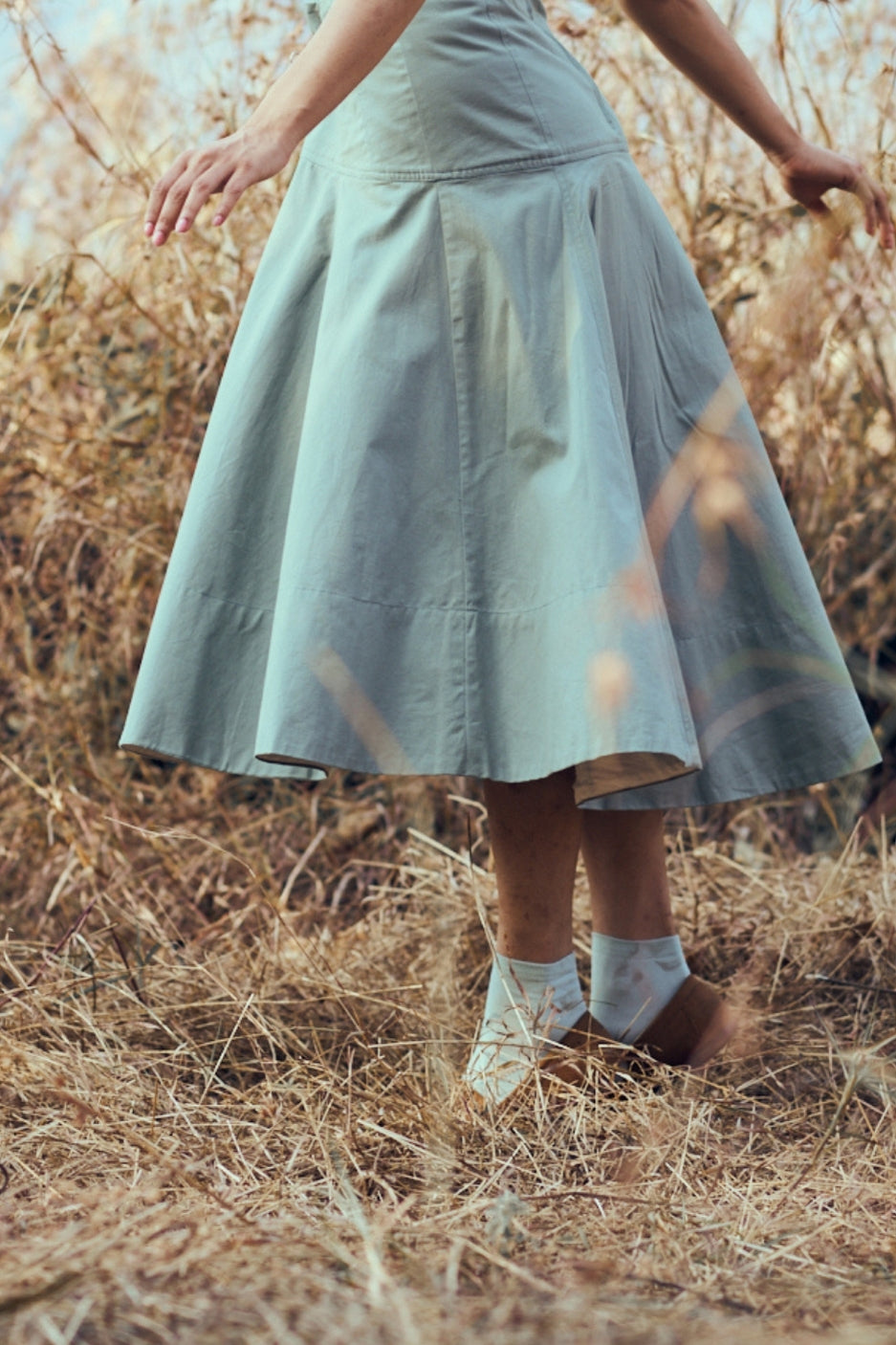 Halo Skirt in Sage Green