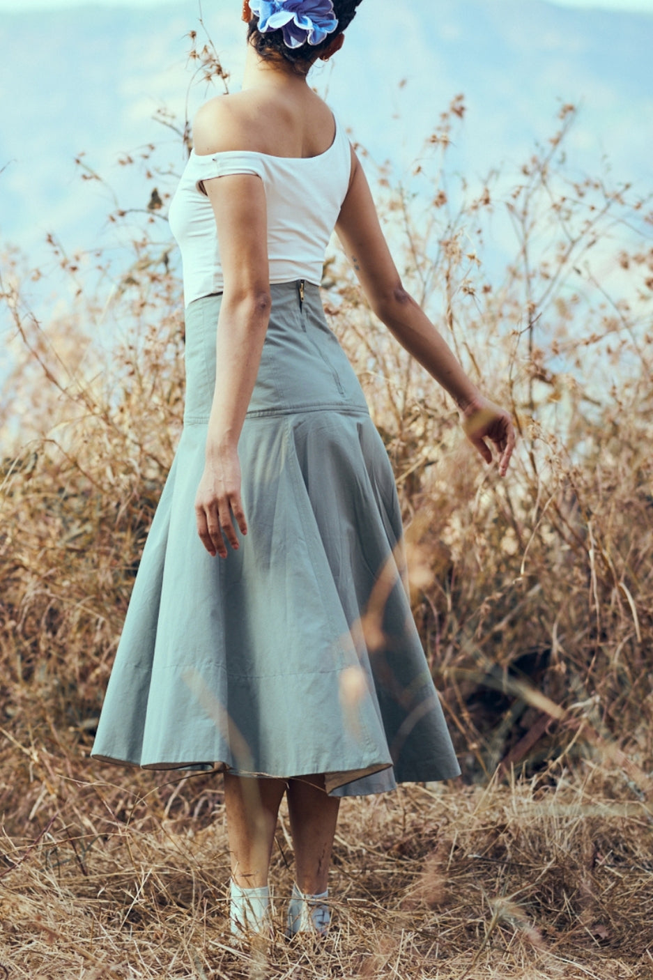 Halo Skirt in Sage Green