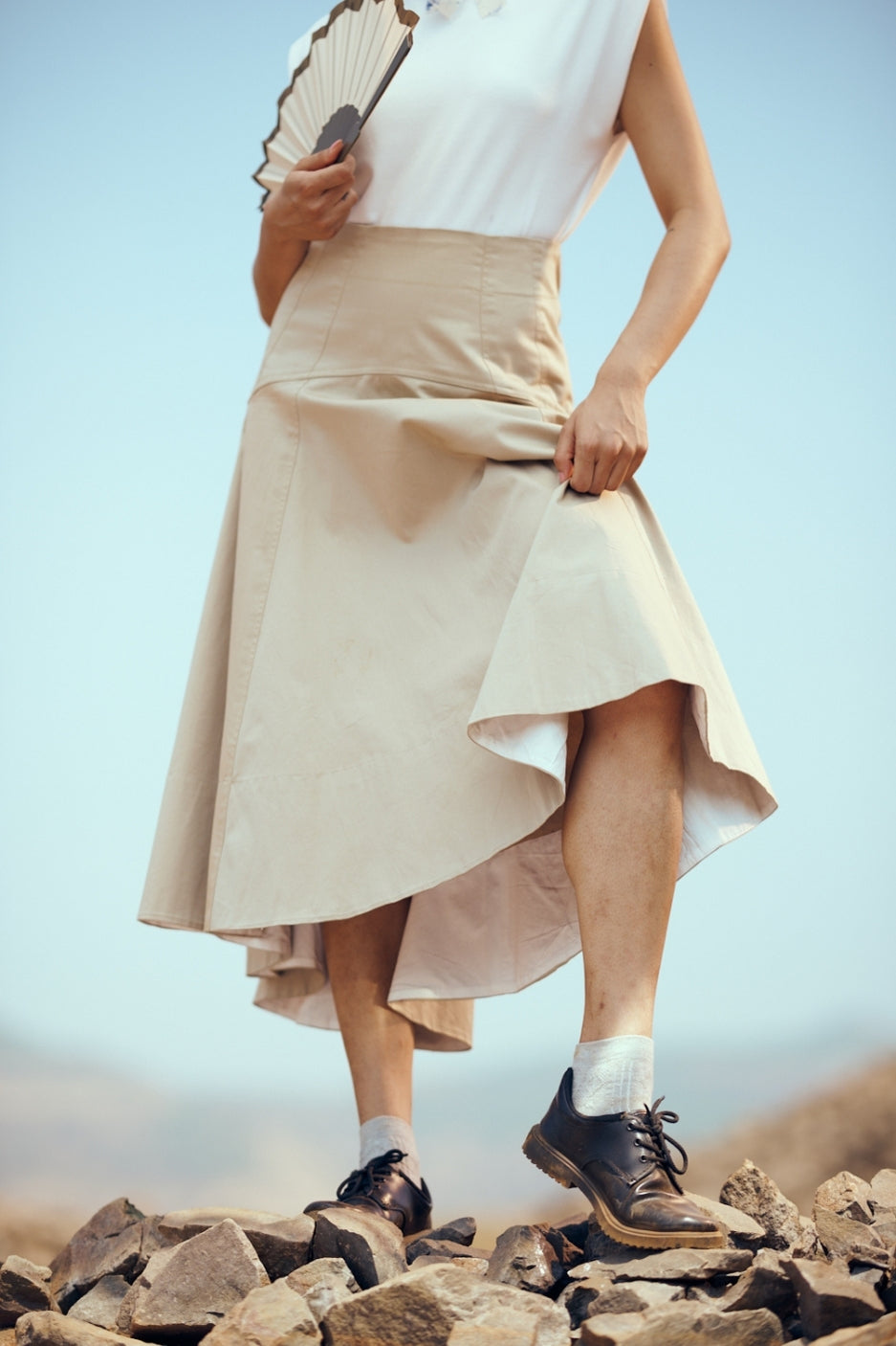 Halo Skirt in Tan
