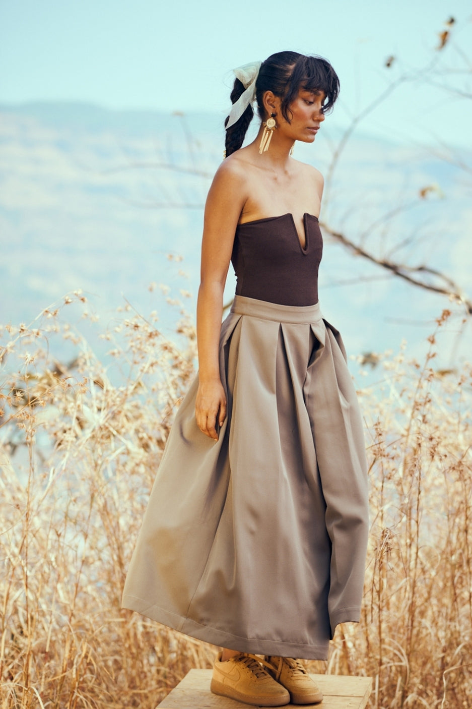 Sway Skirt in Earth Brown