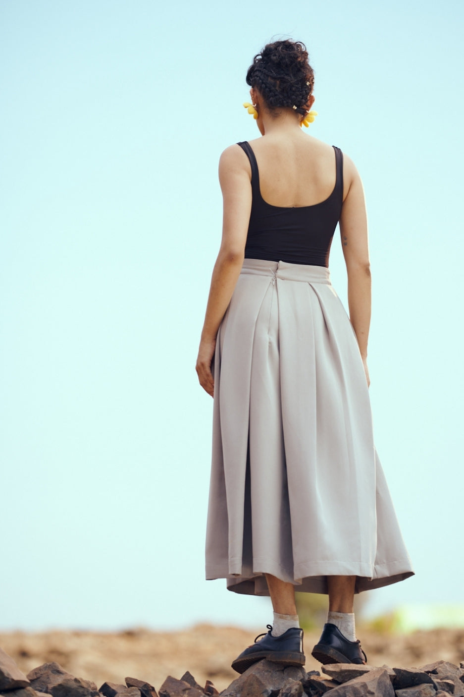 Sway Skirt in Light Grey