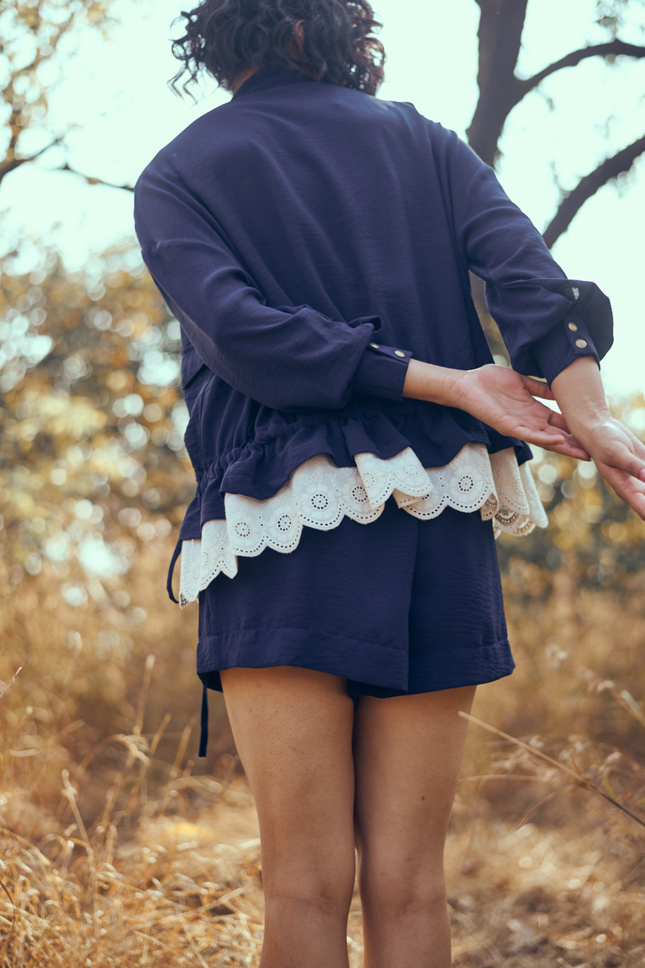 Noa Co-ord Set in Navy Blue