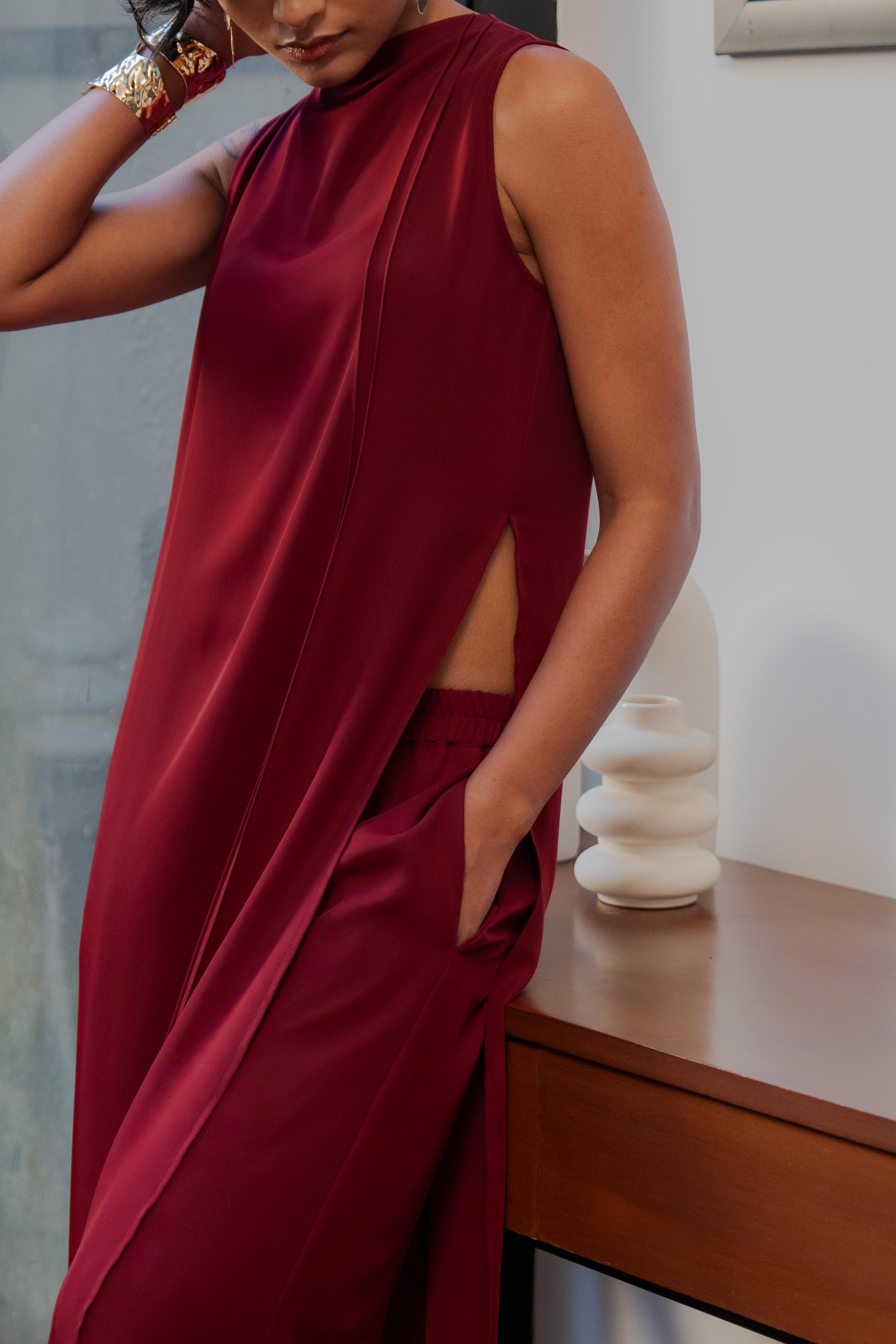 Cora Set in Burgundy