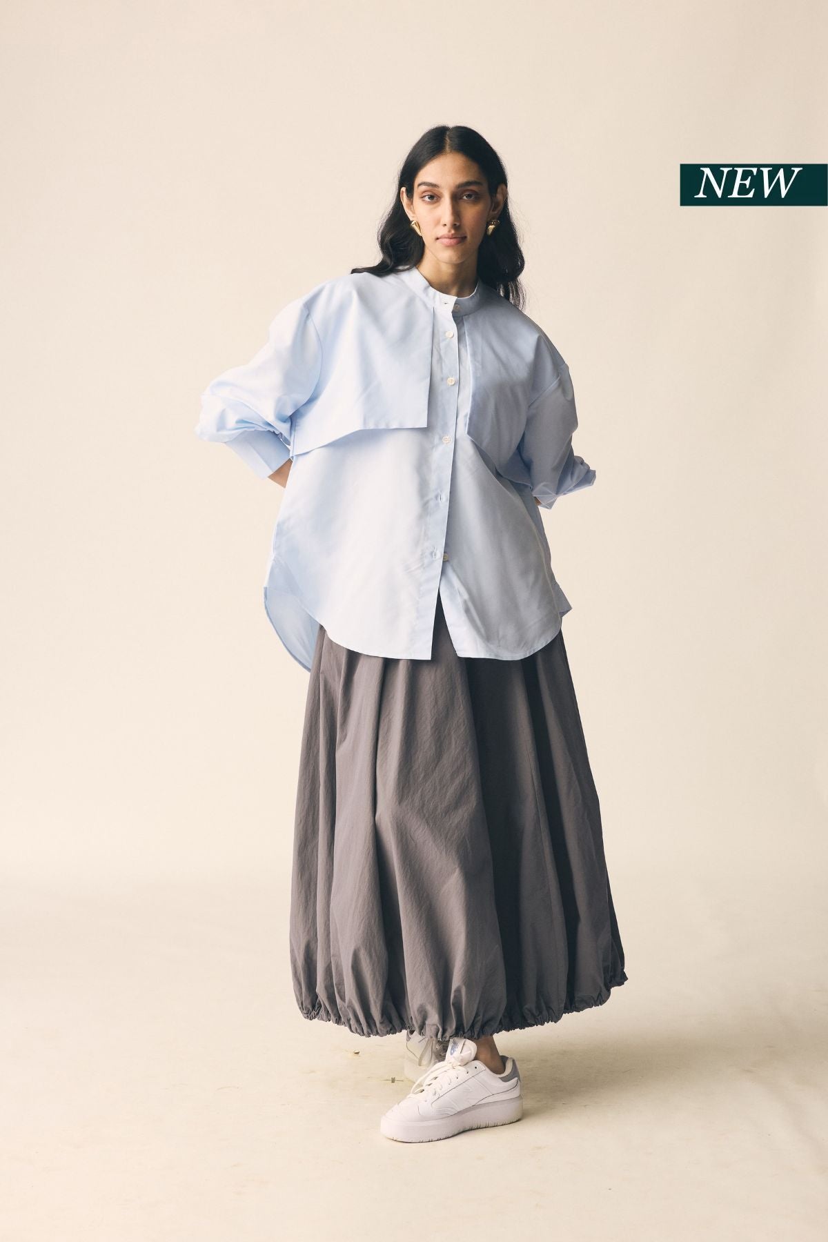 Mizo Trench Shirt in Powder Blue