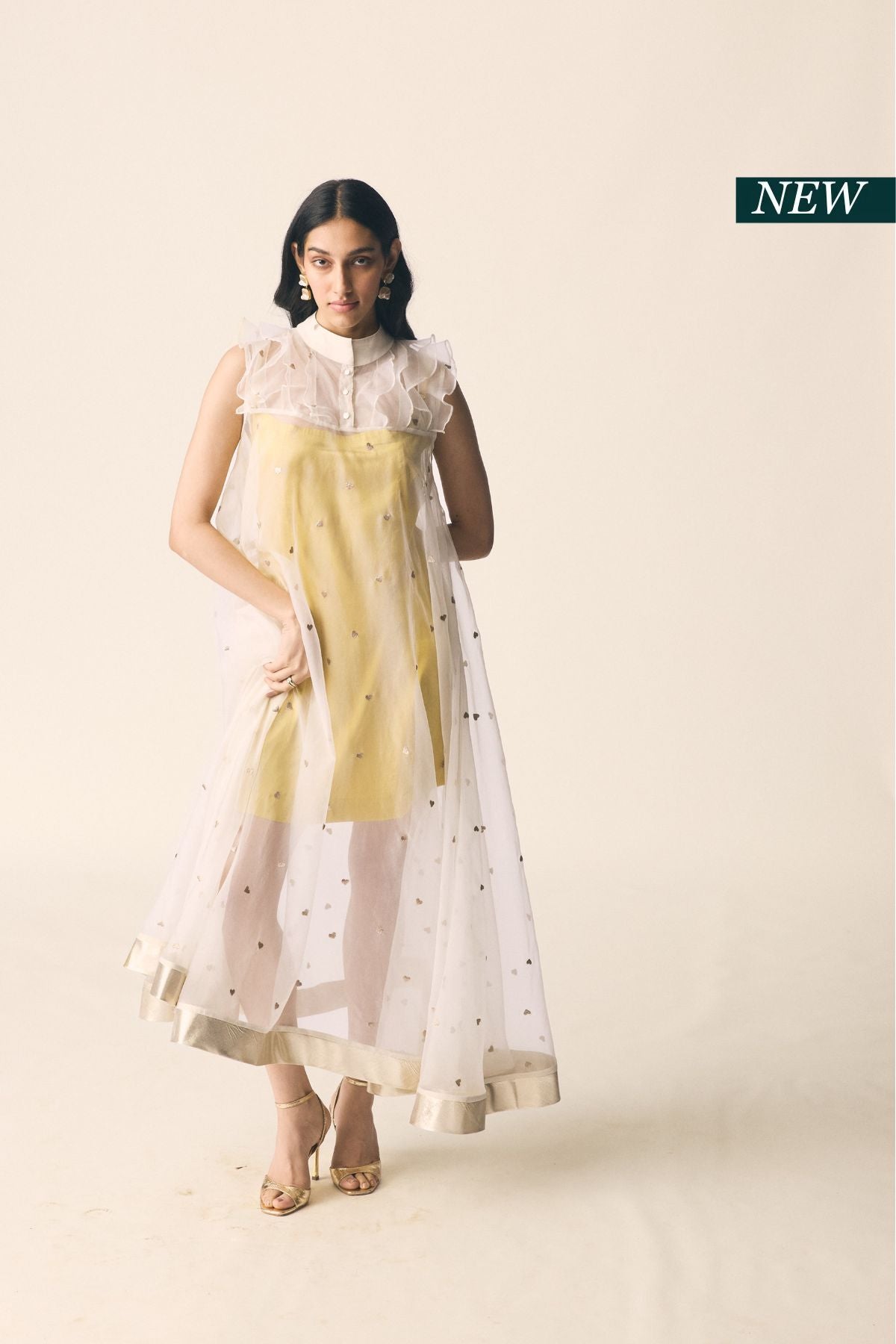 Chanda Dress in Kesar Yellow