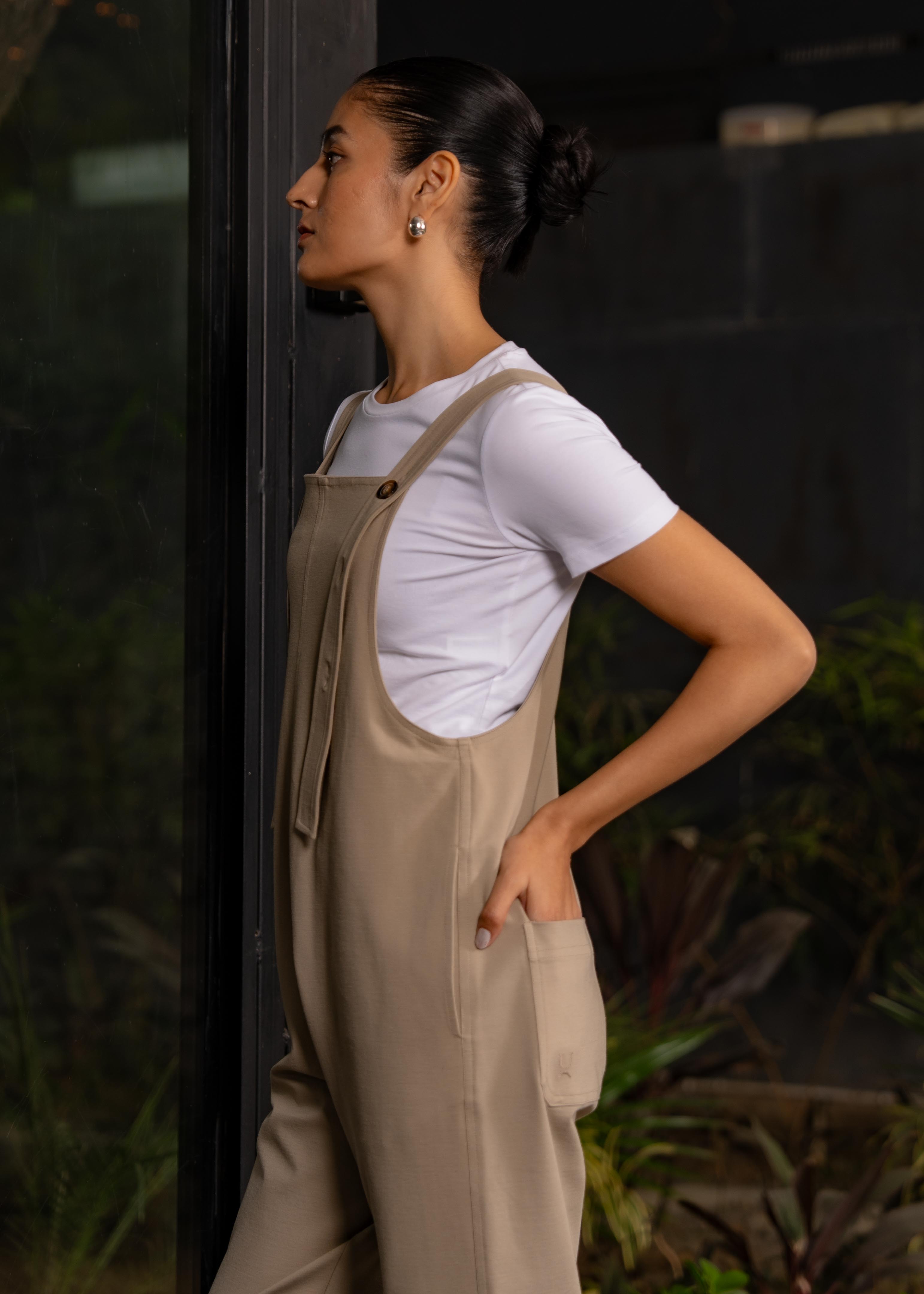 Pitari Overalls in Tan