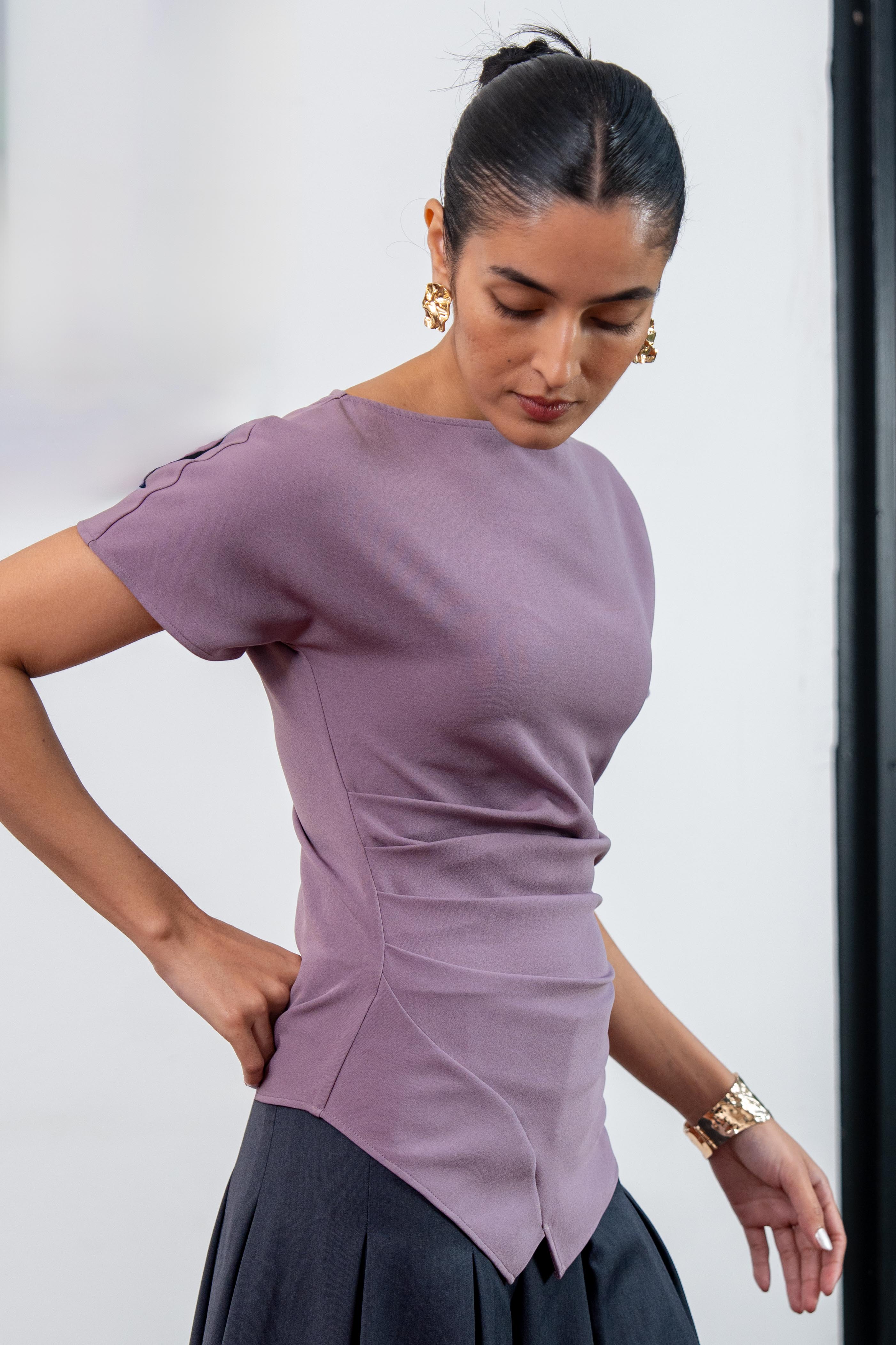 Kirigami Top Lilac