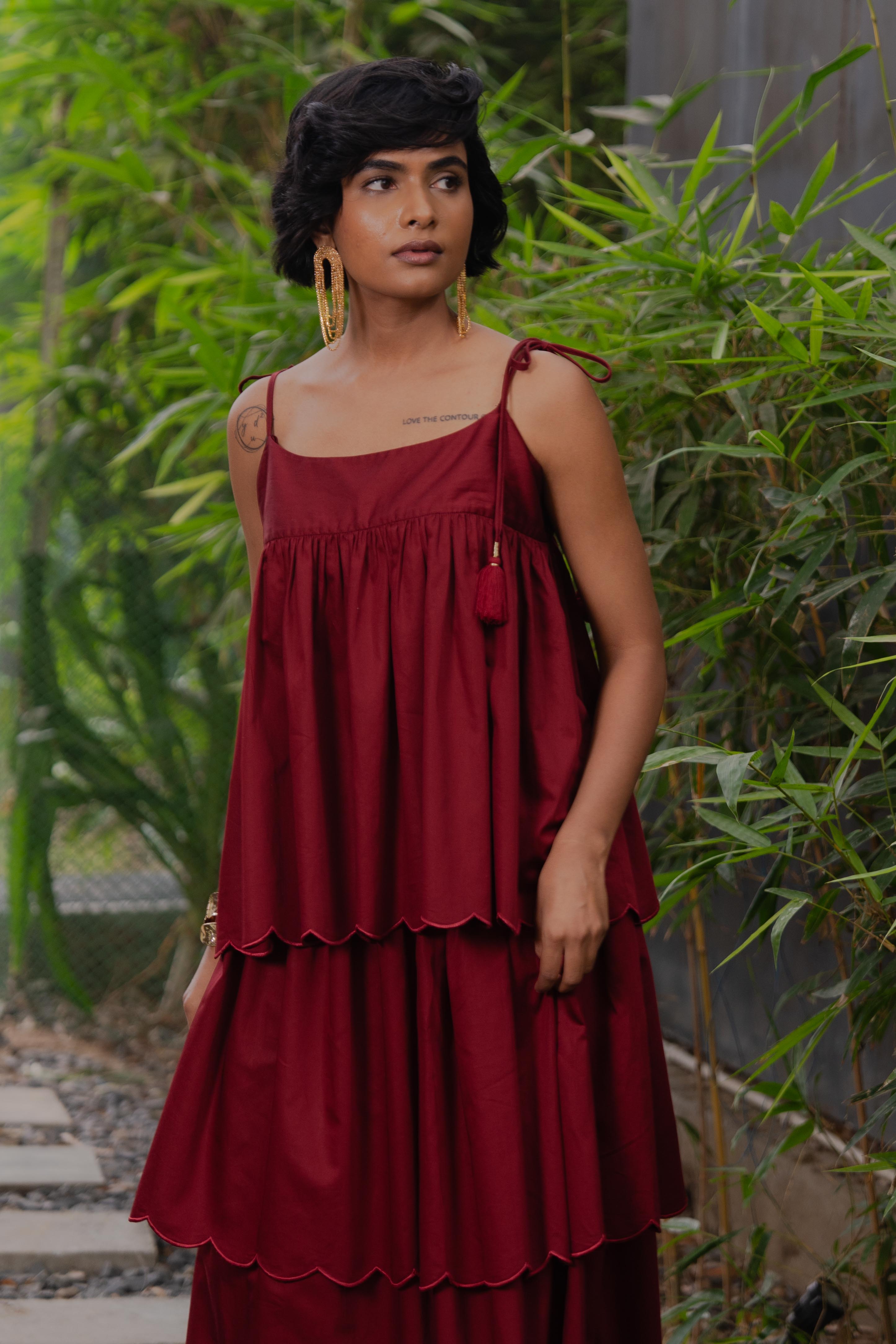 Twist 2-Piece Set Burgundy