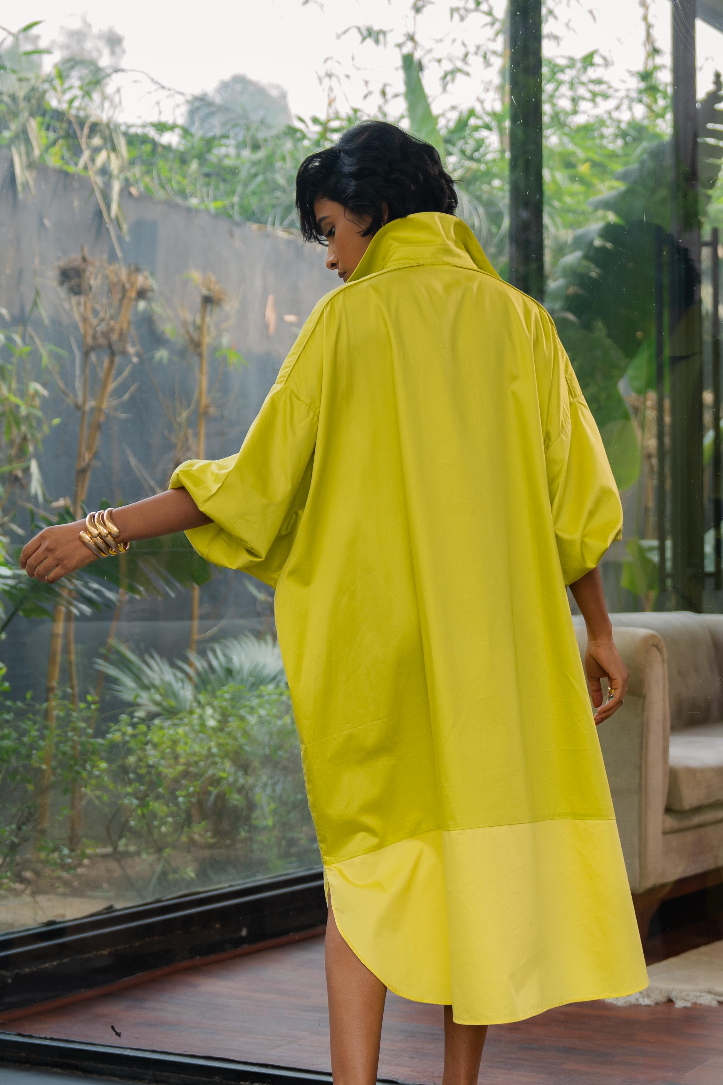 Flow Dress Arctic Lime Green