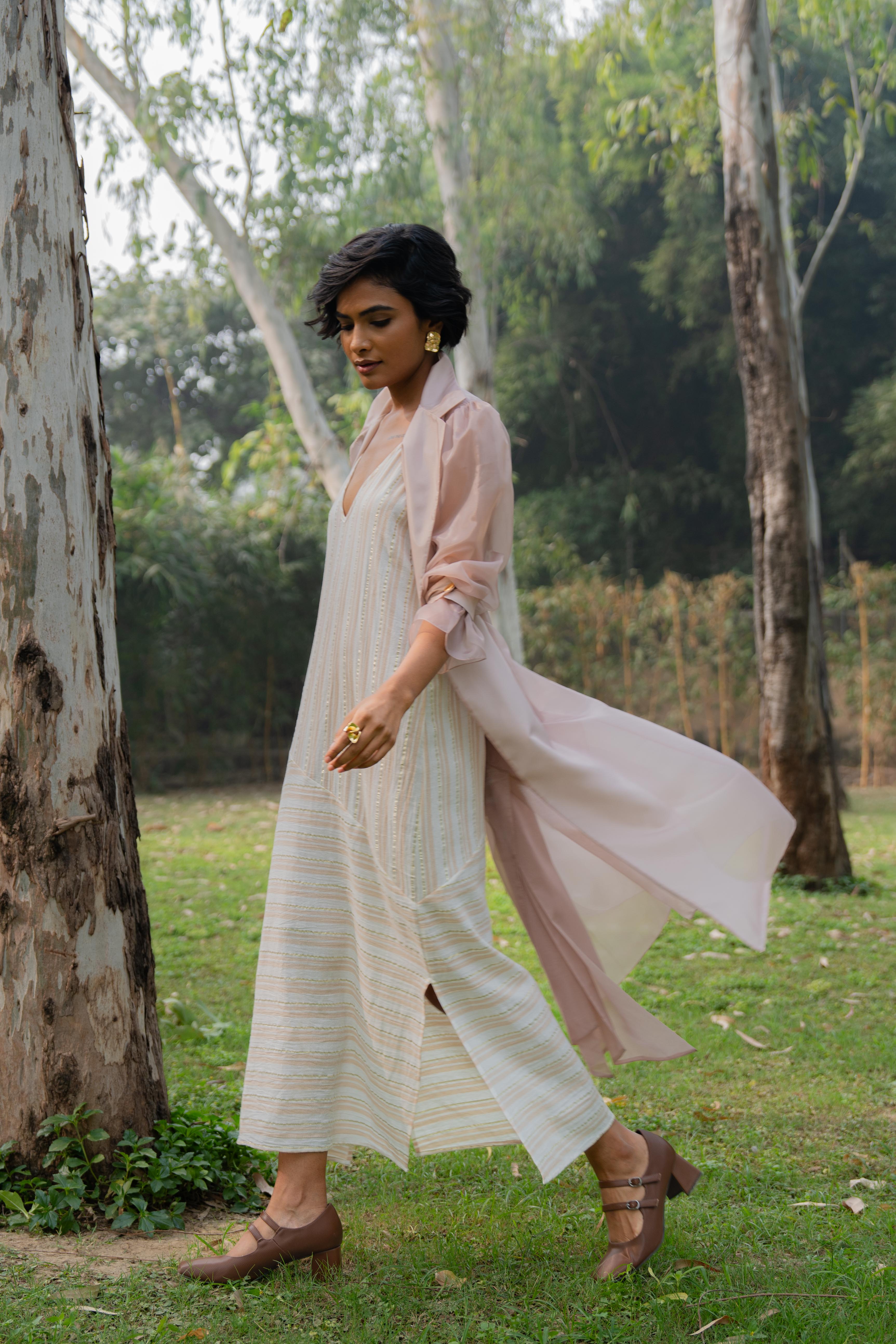 Sheer Trench in Dusky Pink