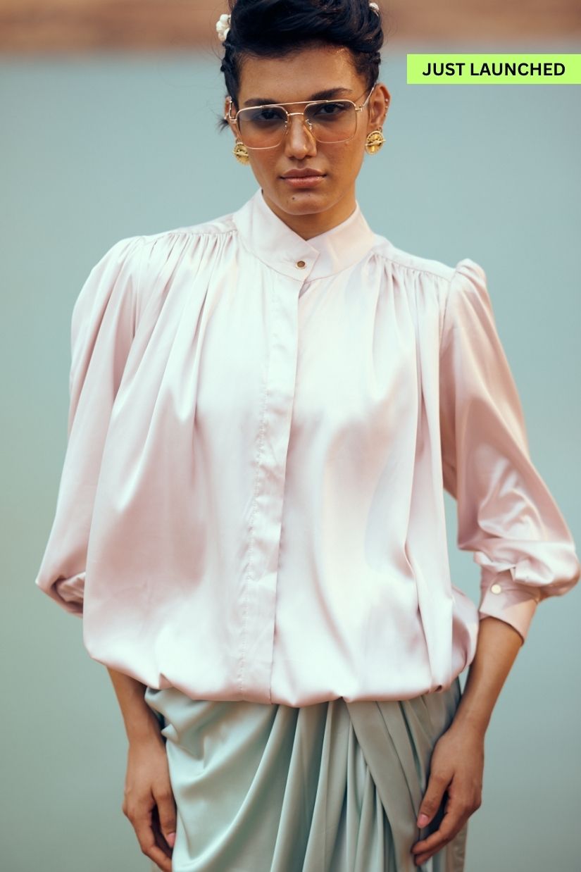 Faye Top in Satin Lavender Blush