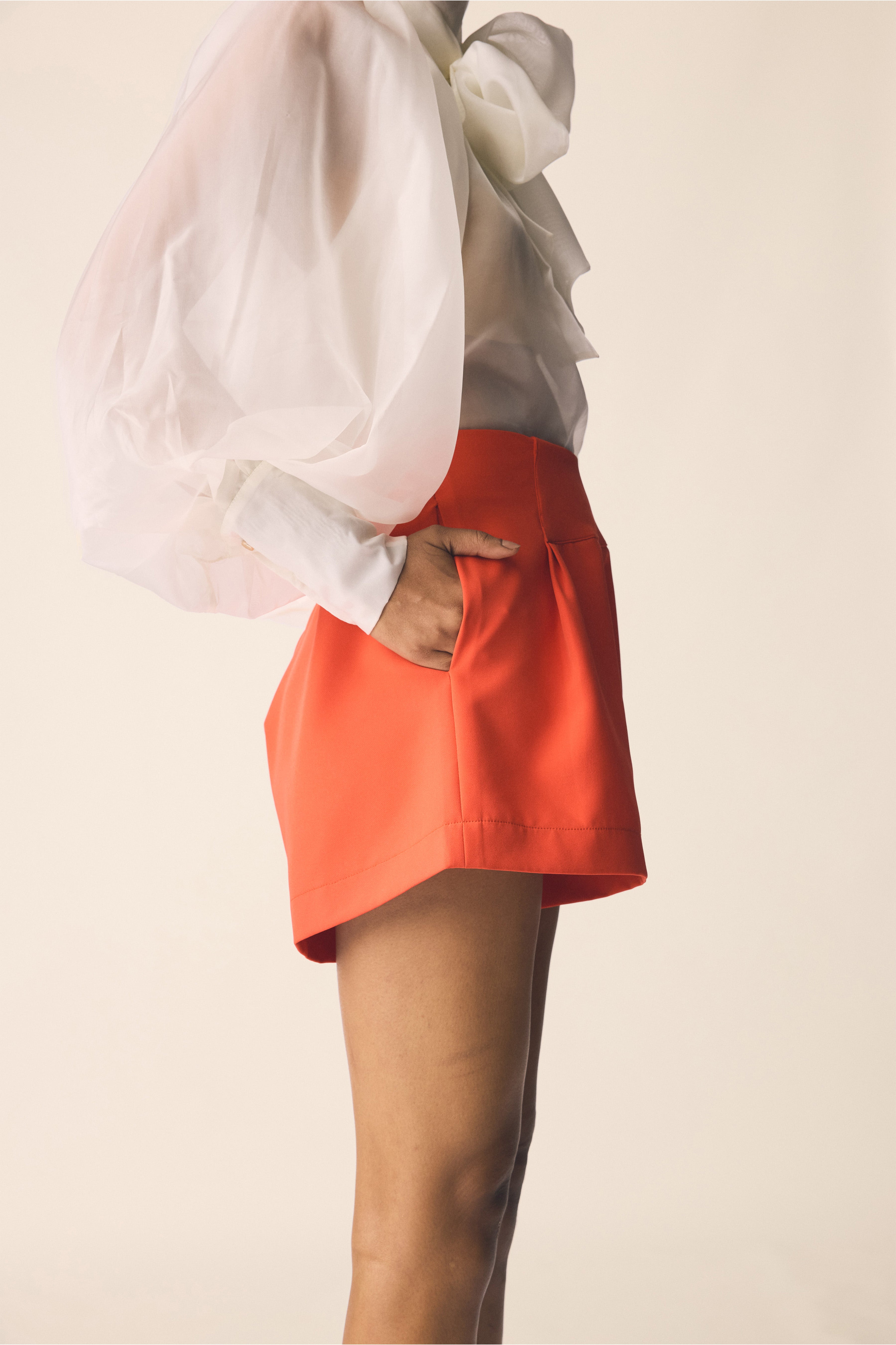 Retro Hot Pants in Bright Red