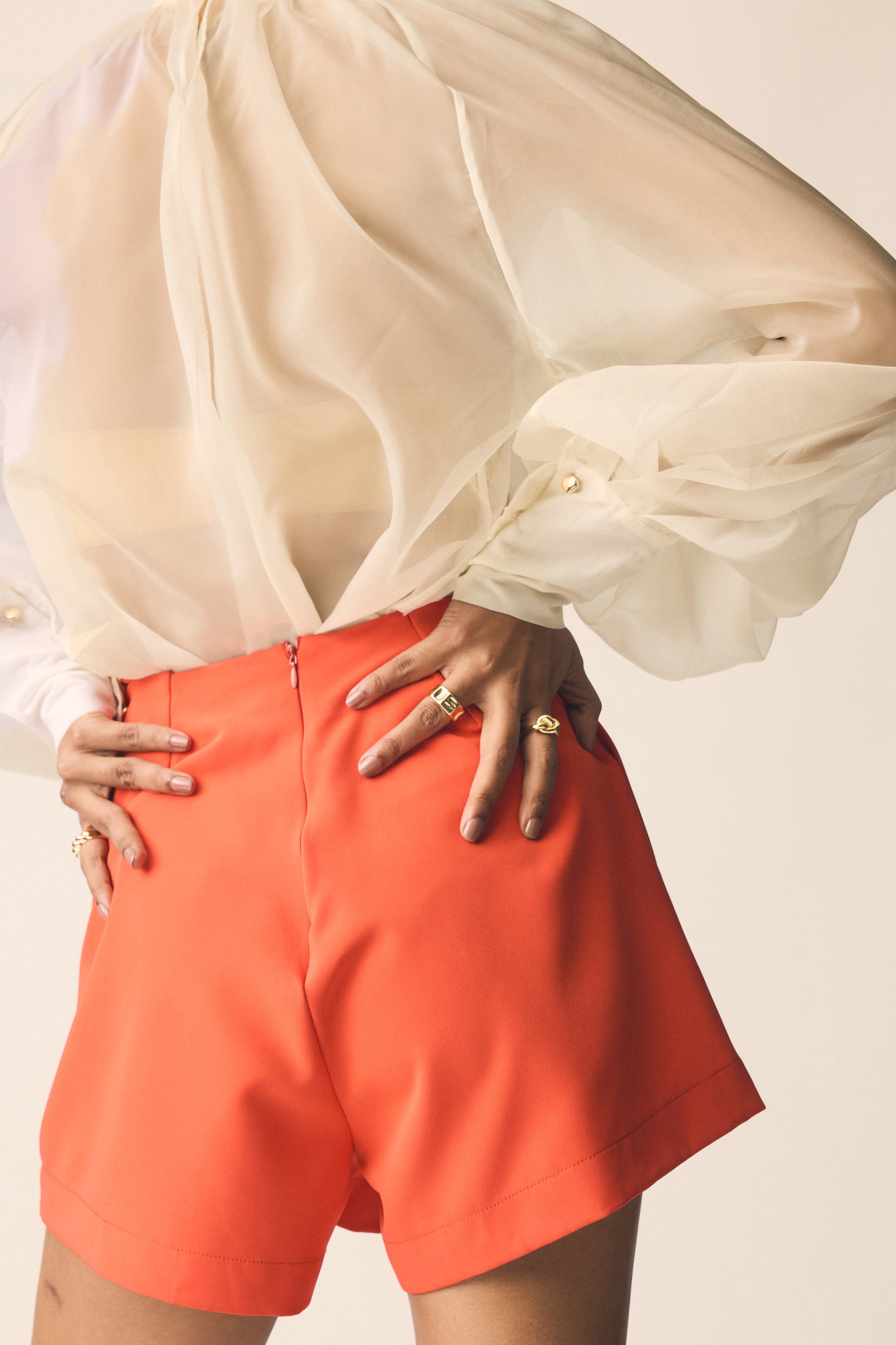 Retro Hot Pants in Bright Red