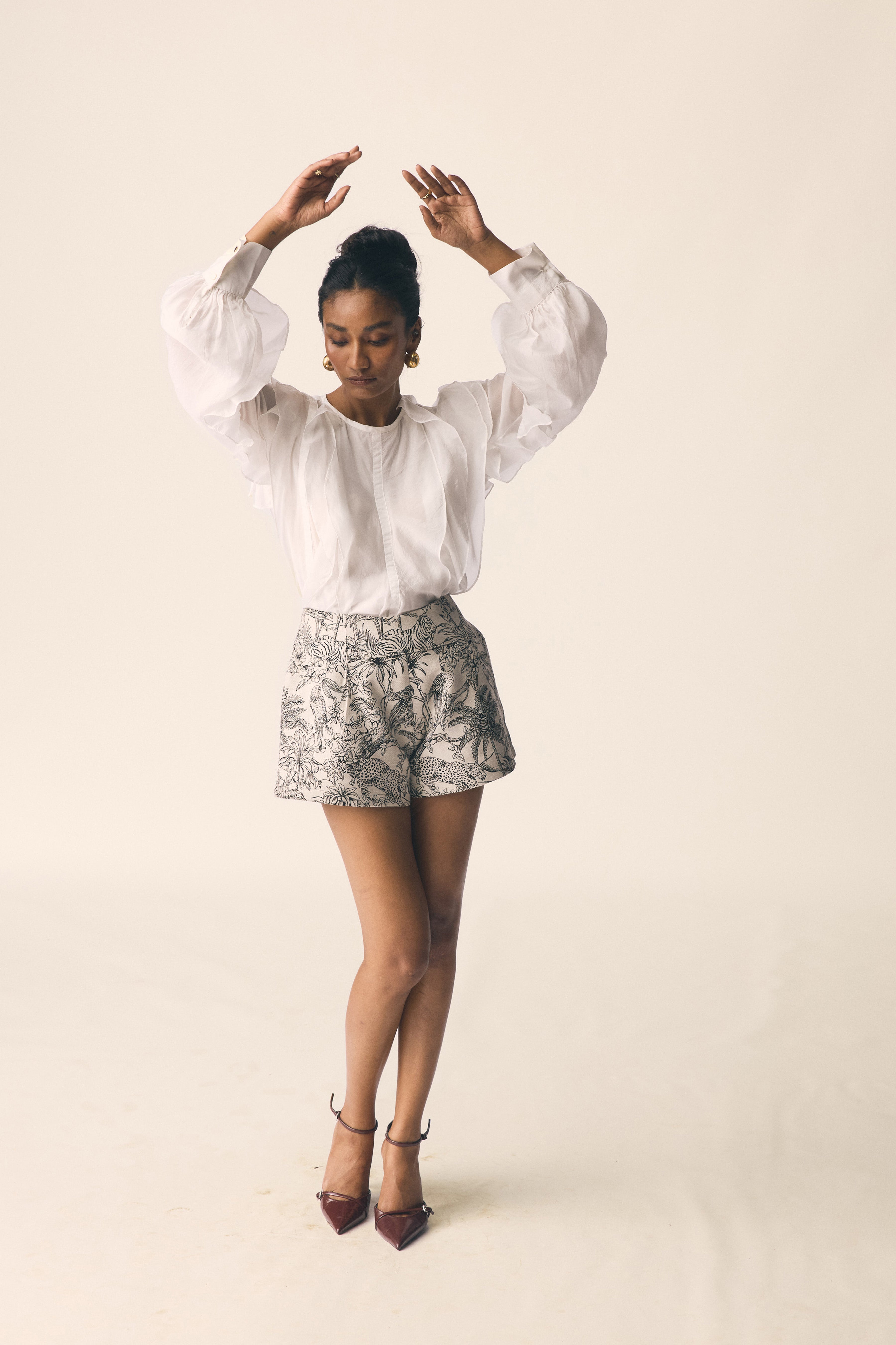 Retro Hot Pants Wildlife Weave
