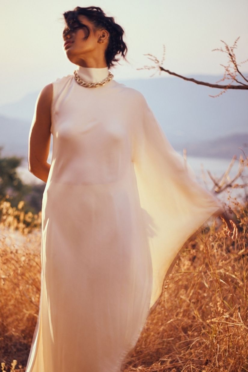 Alaya Satin Set in Ivory