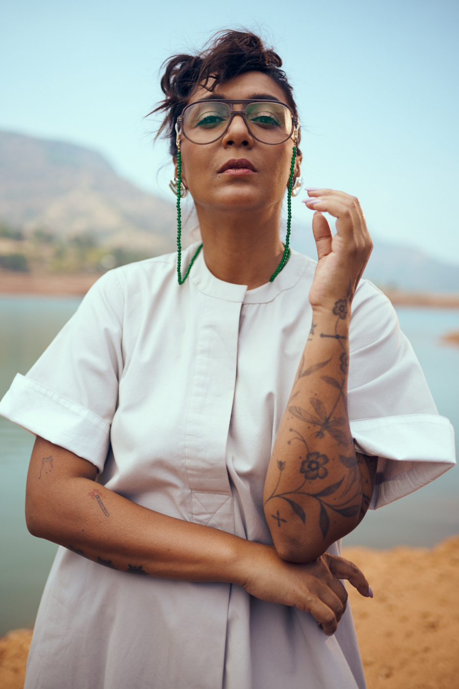 Nibbana Dress in Light Grey