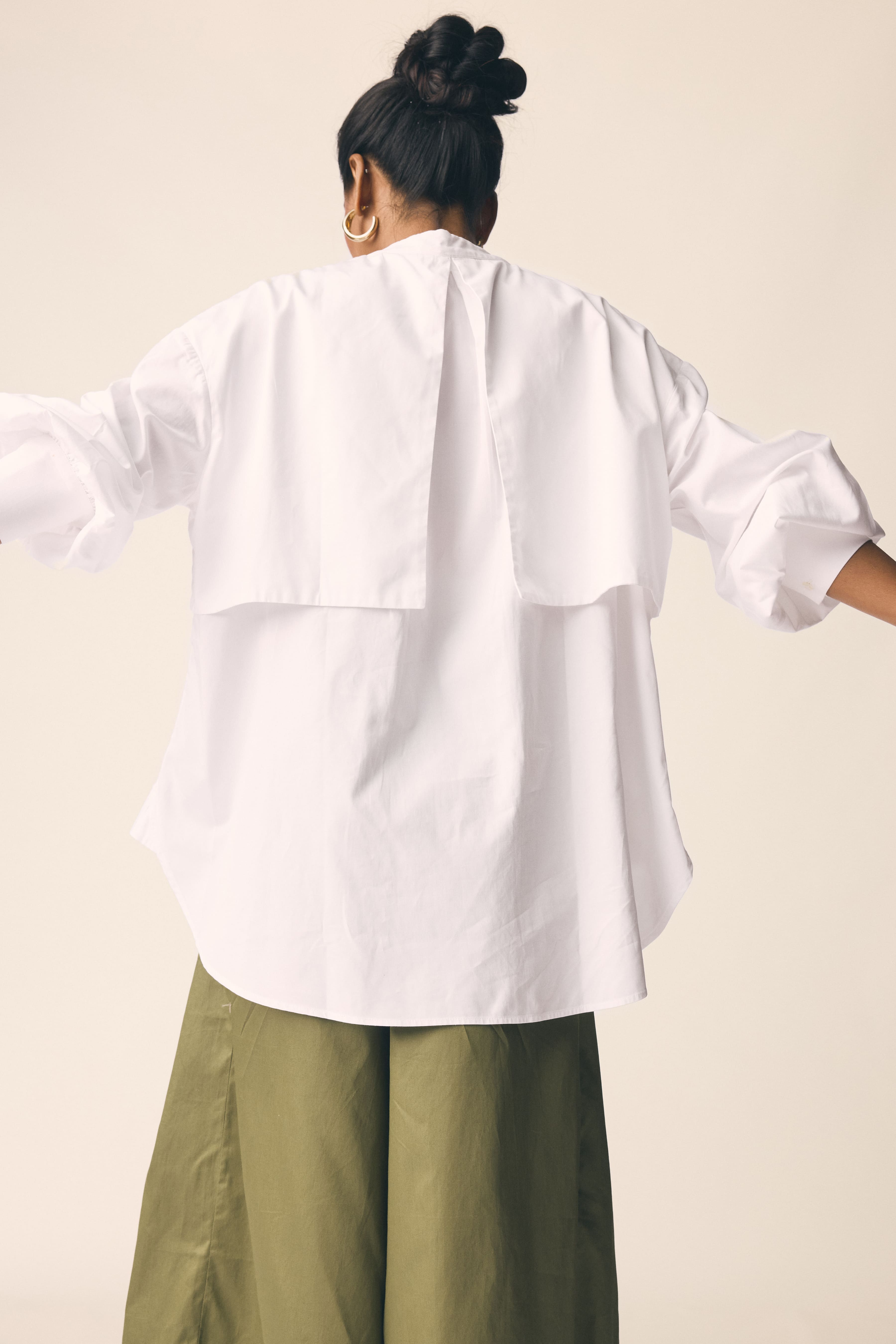 Mizo Trench Shirt in White