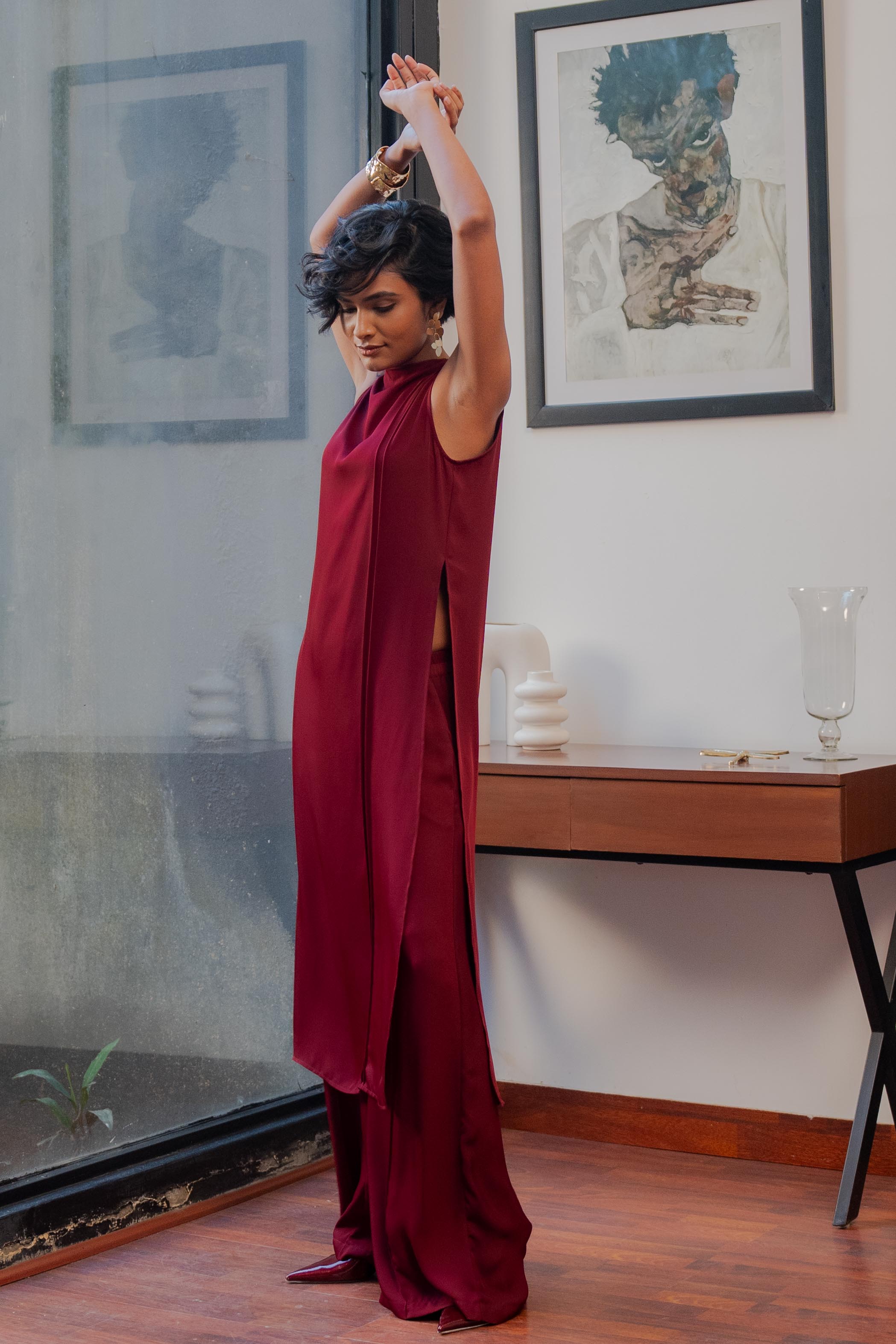 Cora Set in Burgundy