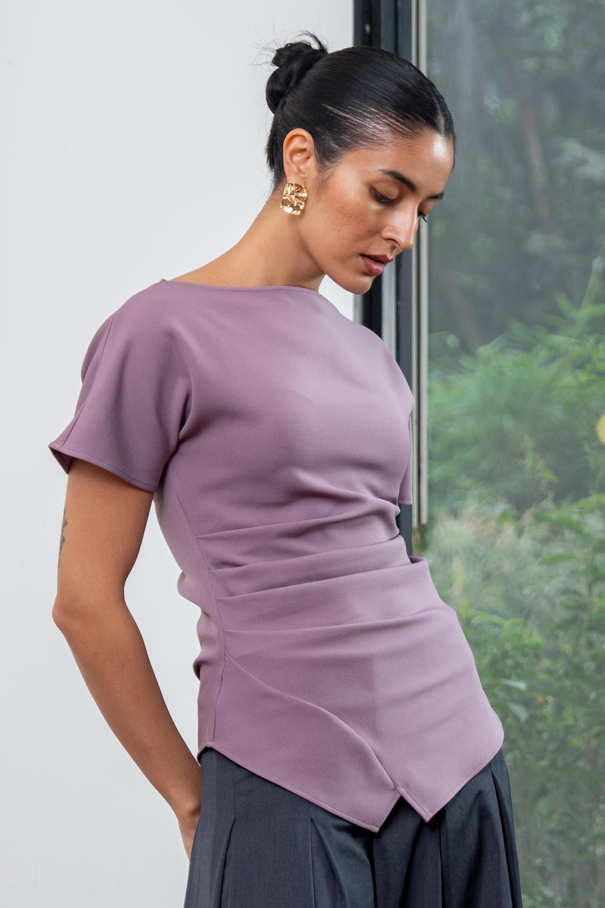 Kirigami Top Lilac
