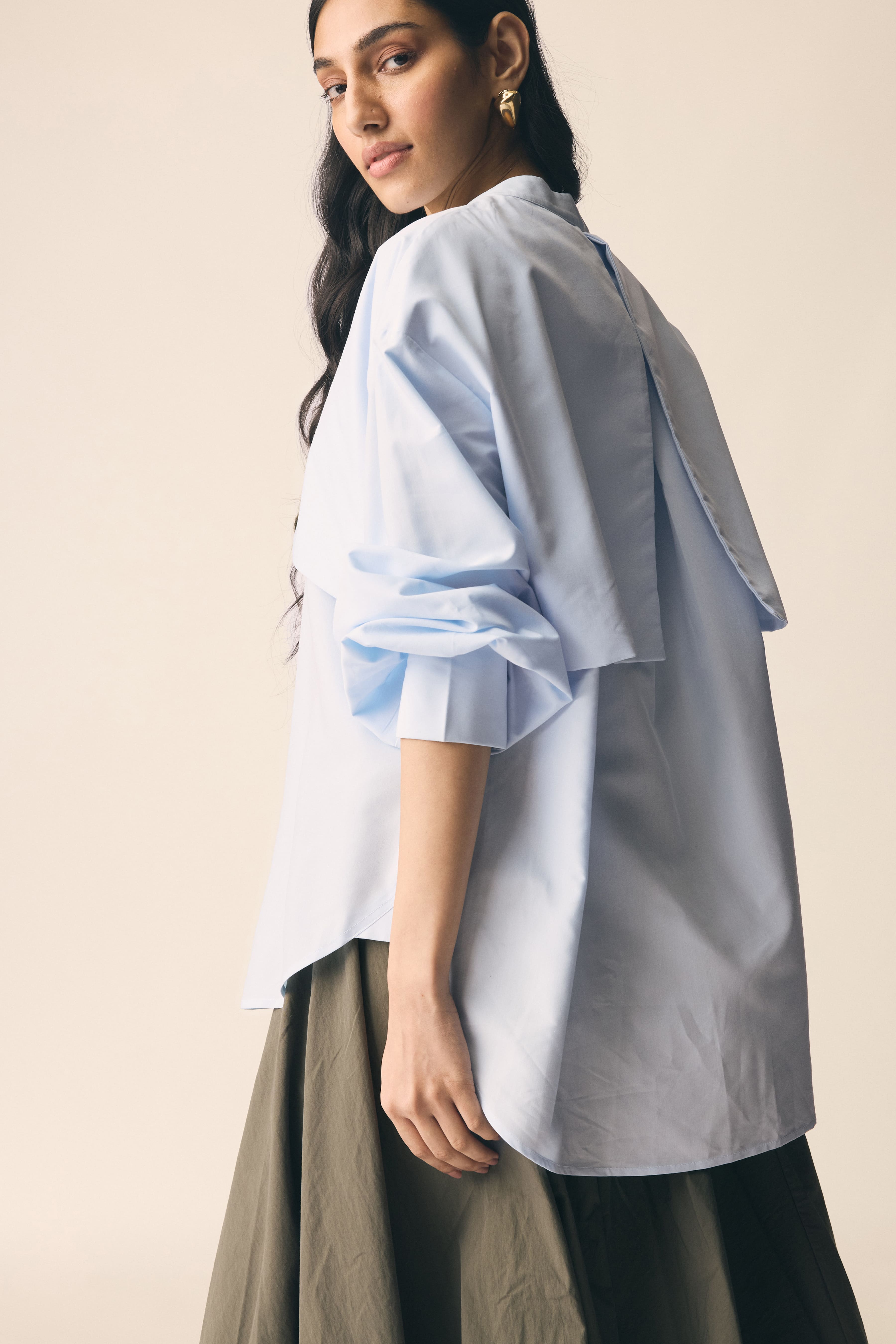 Mizo Trench Shirt in Powder Blue