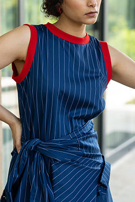 Saba Co-ord Navy stripe