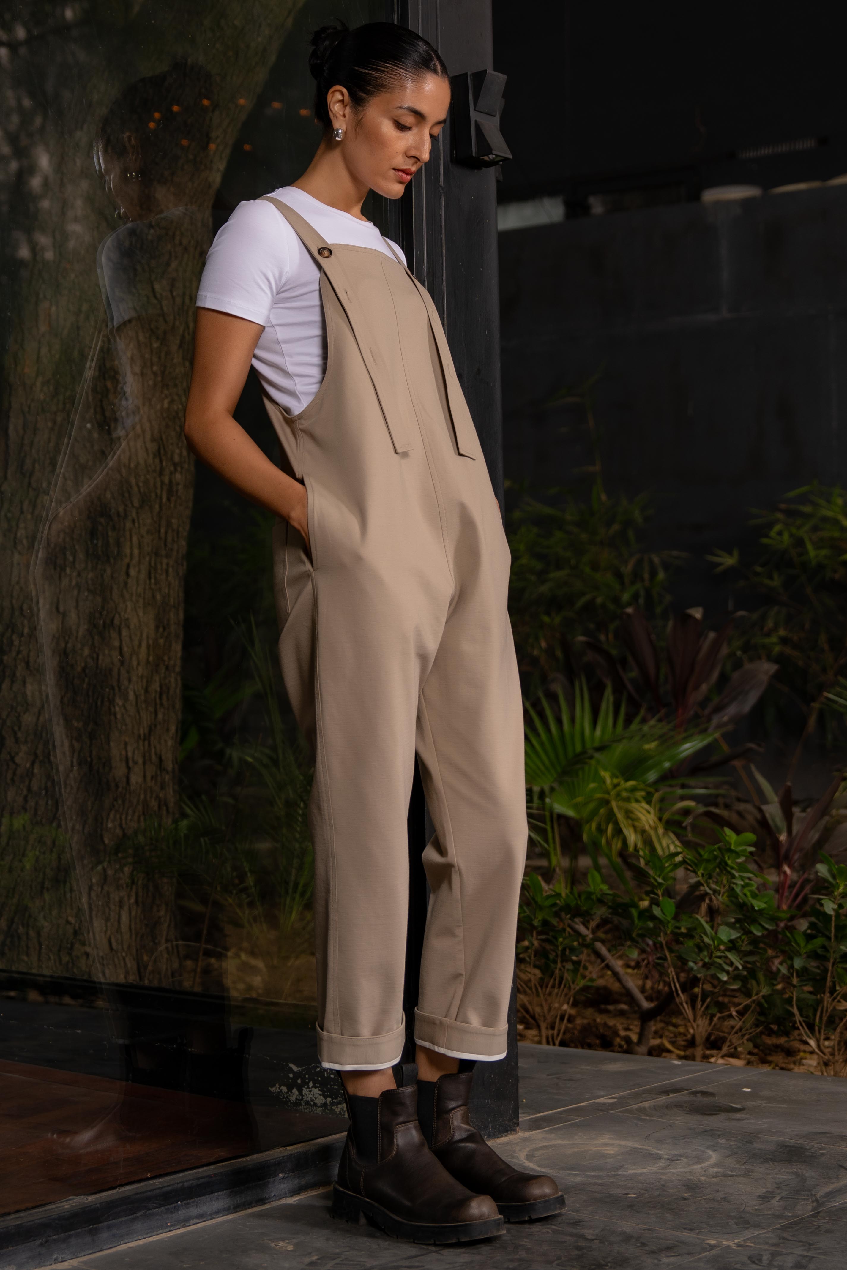 Pitari Overalls in Tan
