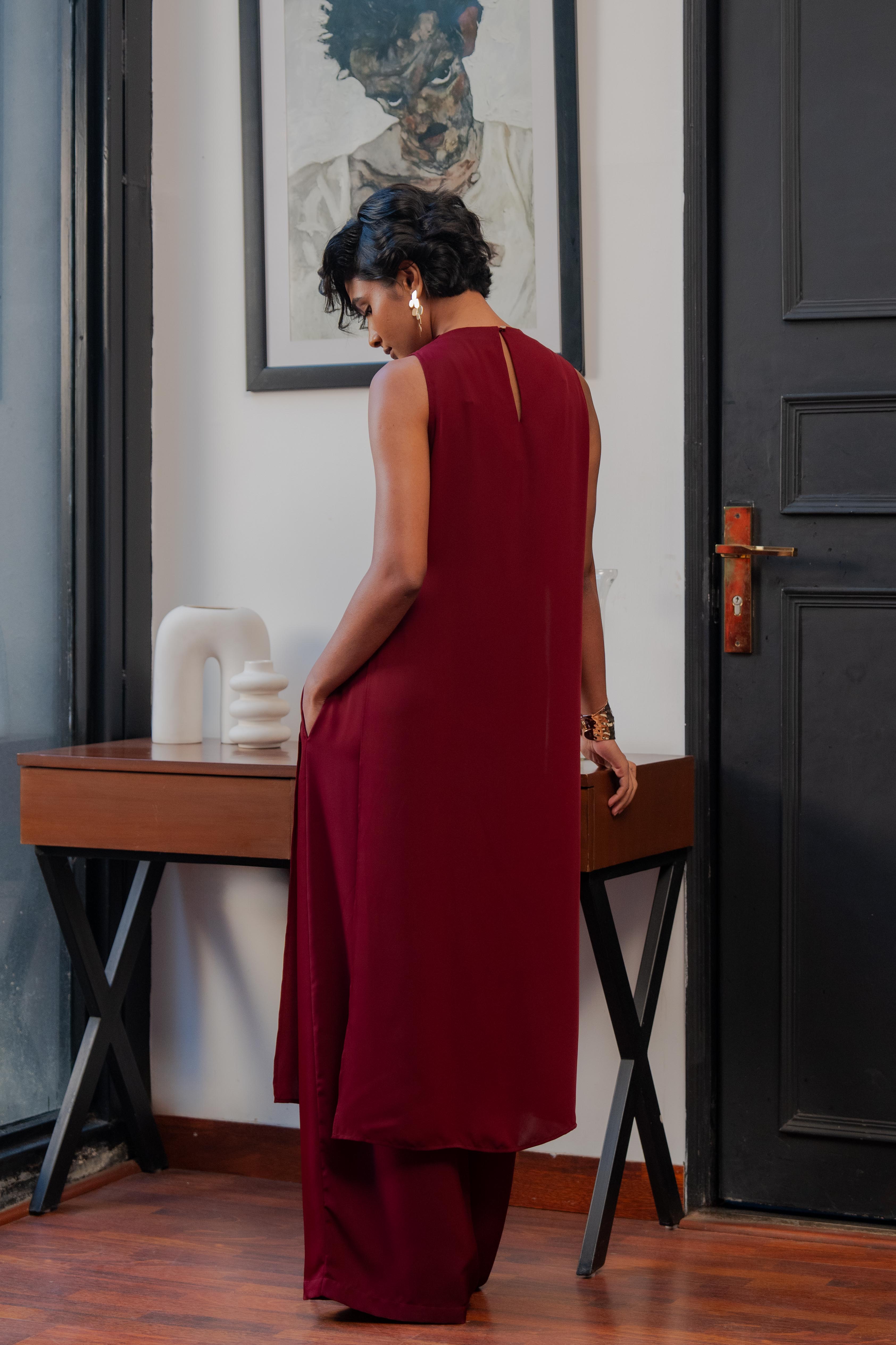 Cora Set in Burgundy