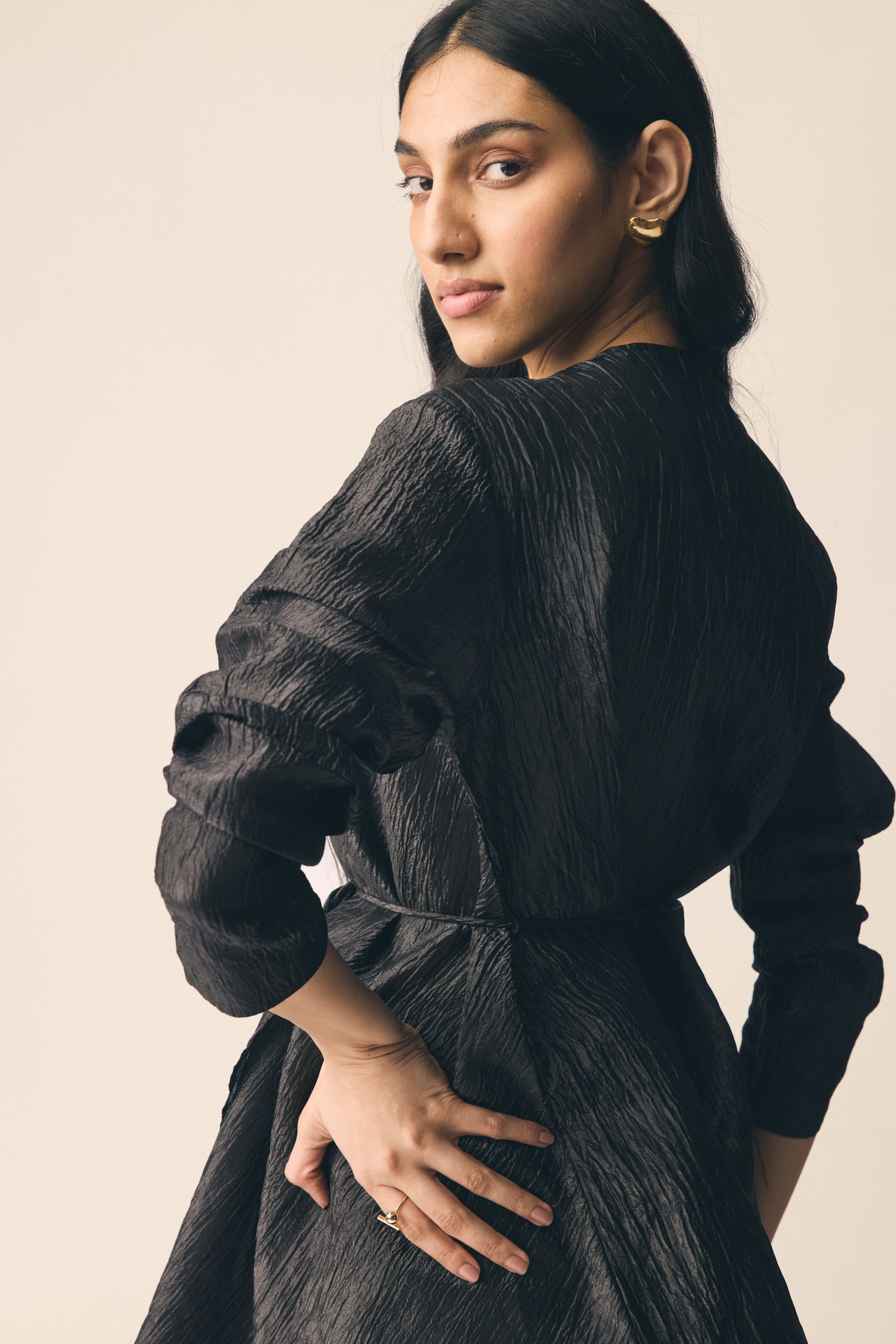 Saanjh Set in Black Organza