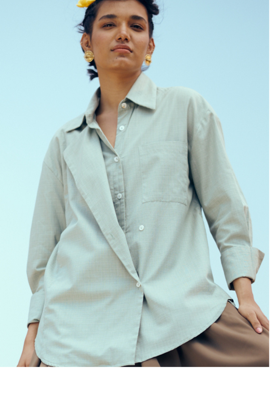 Atelier Cotton Shirt In Green Checks