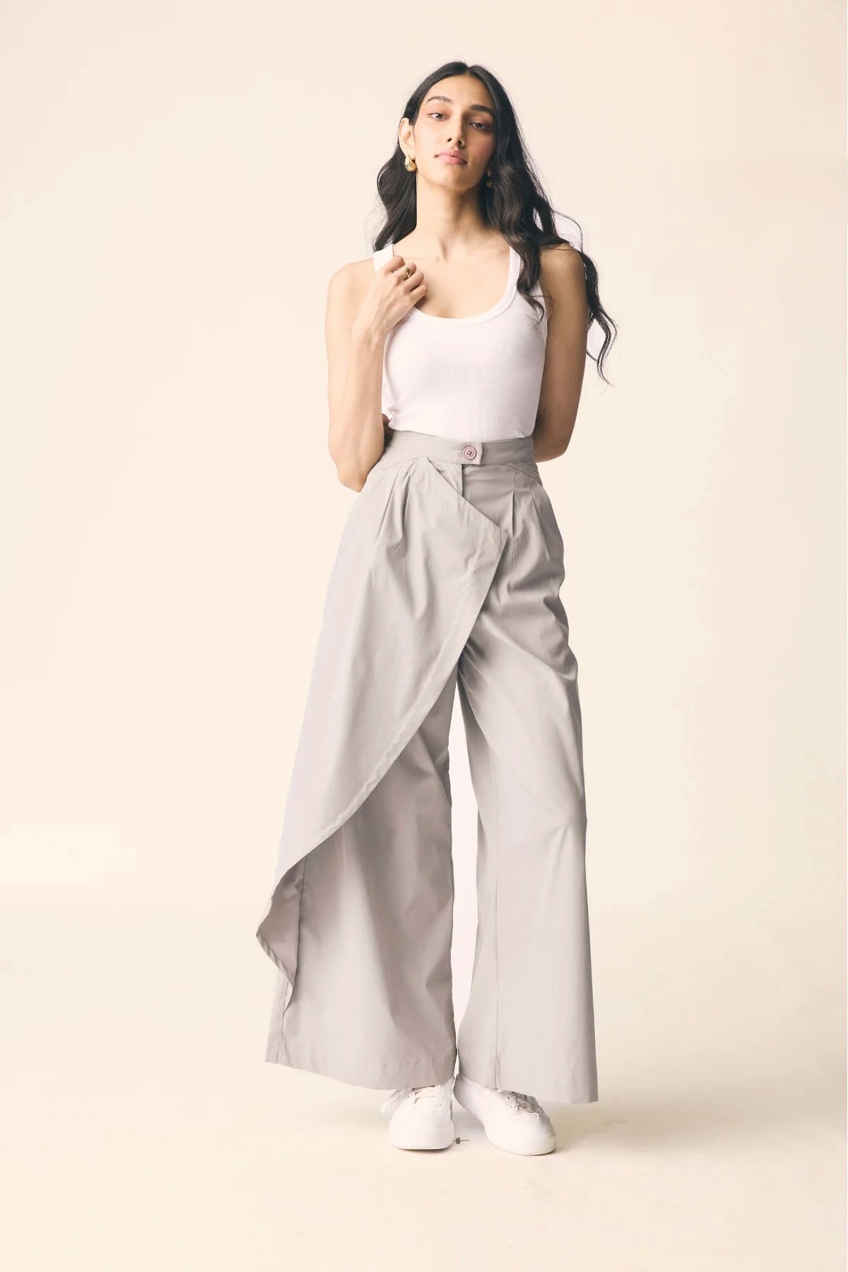 Drift Pants in Light Grey Twill