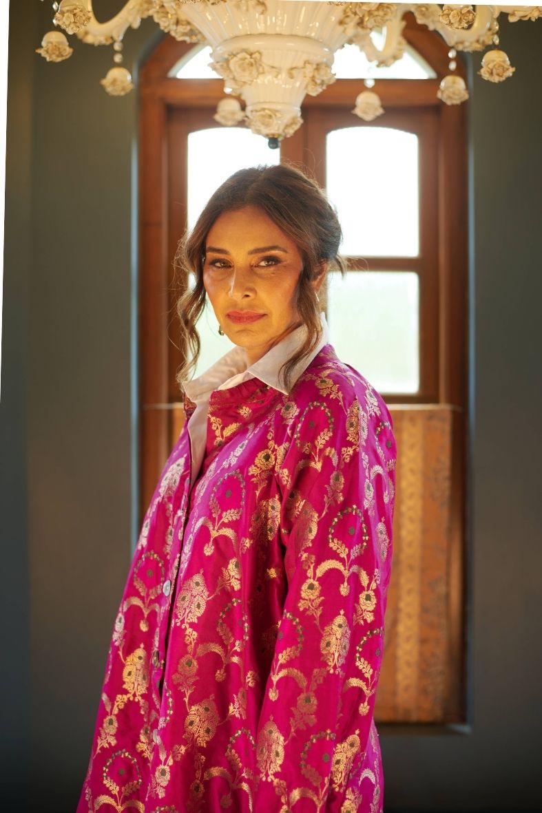 Anaah Dress in Fuchsia Pink