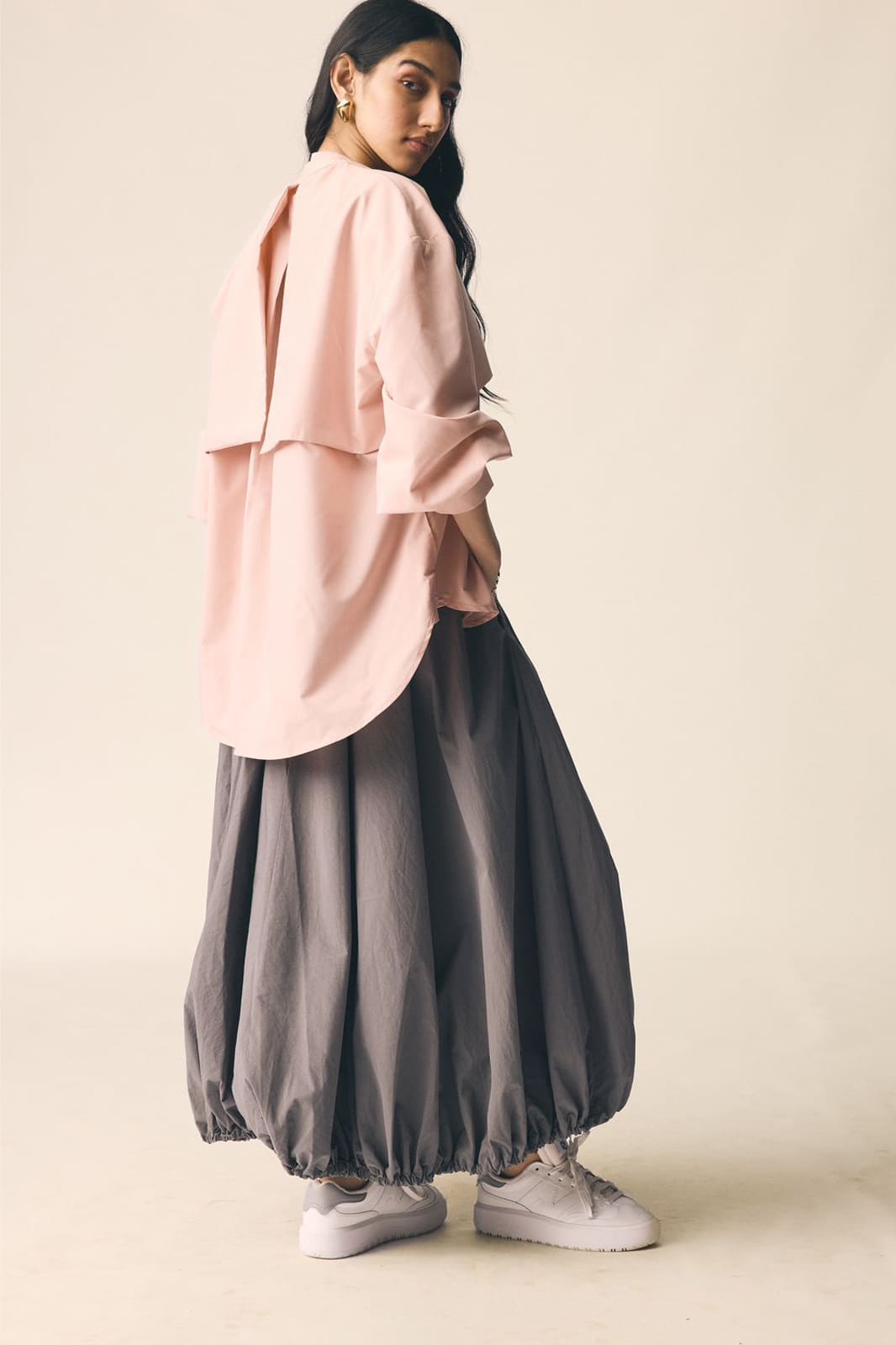 Mizo Trench Shirt in Powder Pink