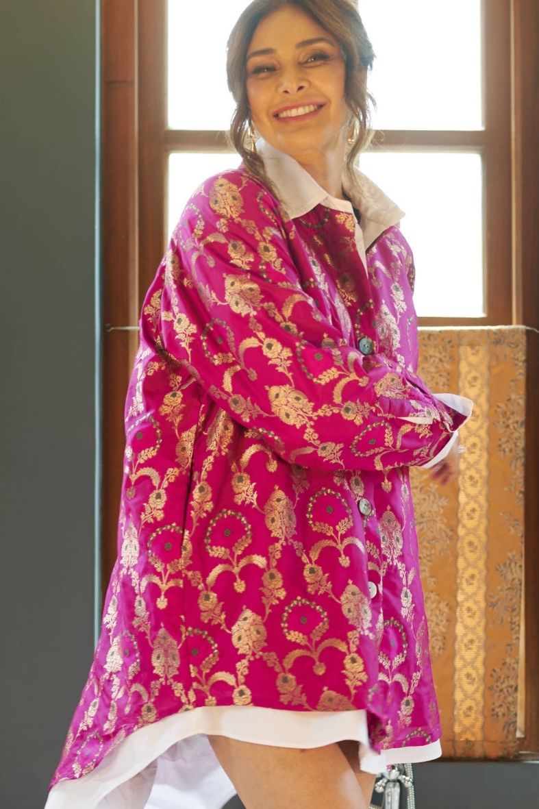 Anaah Dress in Fuchsia Pink