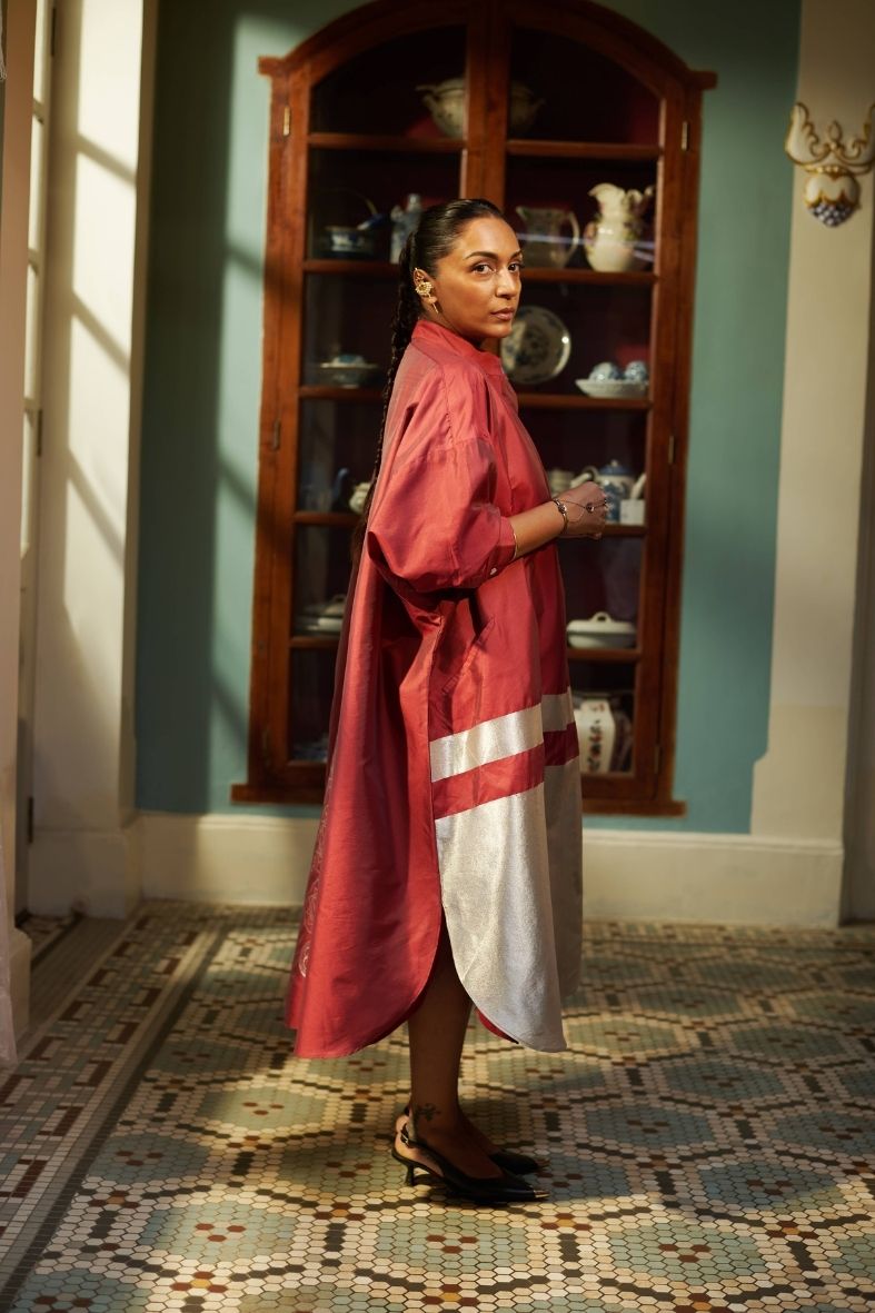 Siddha Dress in Deep Maroon