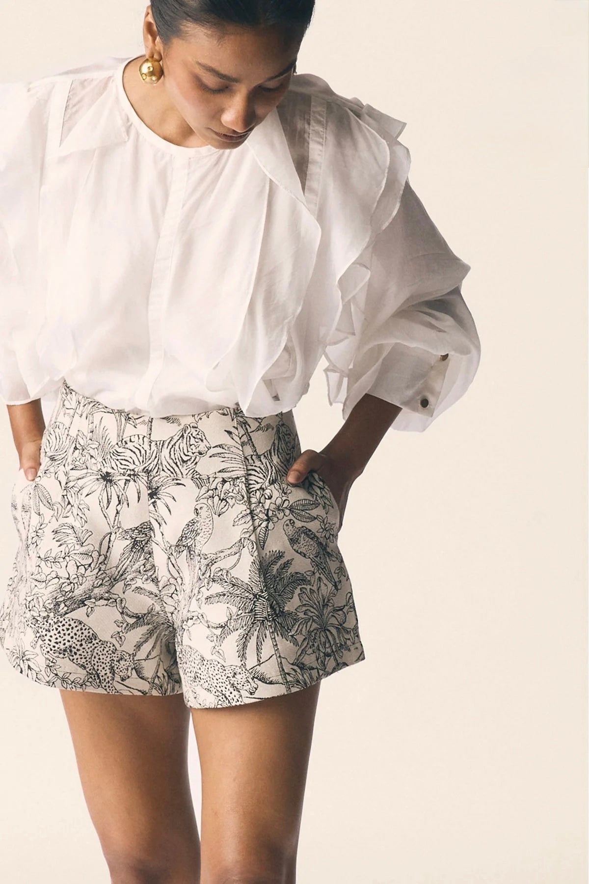 Retro Hot Pants Wildlife Weave