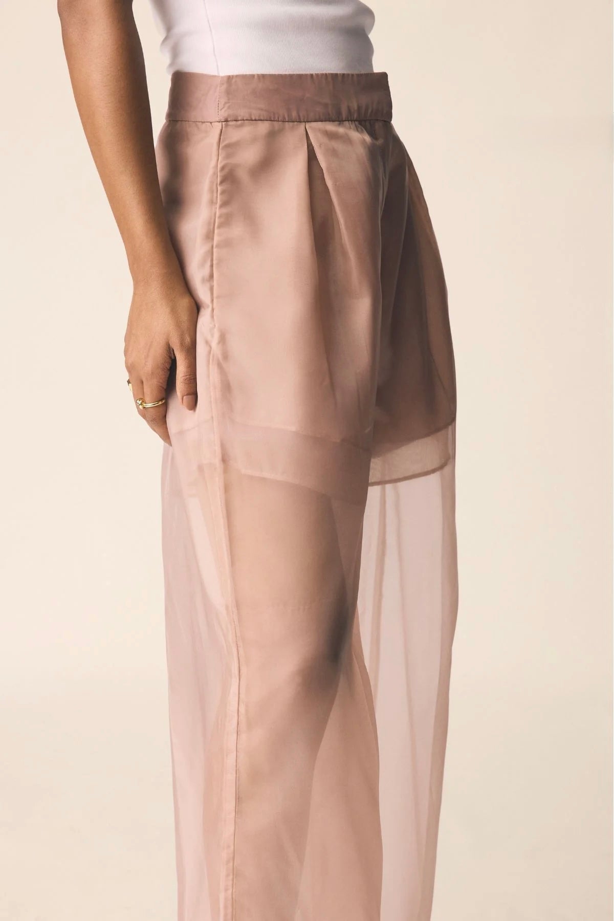 Haze Pants in Dusky Pink Organza