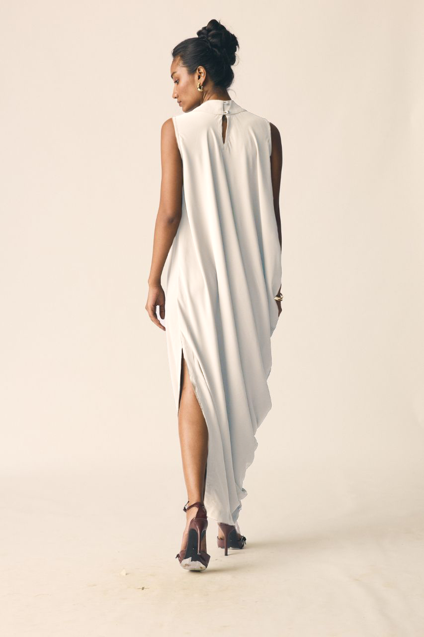 Alba Dress in Ivory White